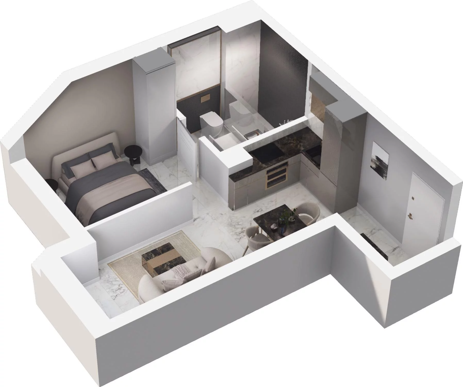 1 pokój, apartament 27,94 m², piętro 2, oferta nr 5.17, Trimare, Sztutowo, ul. Mierzeja Park