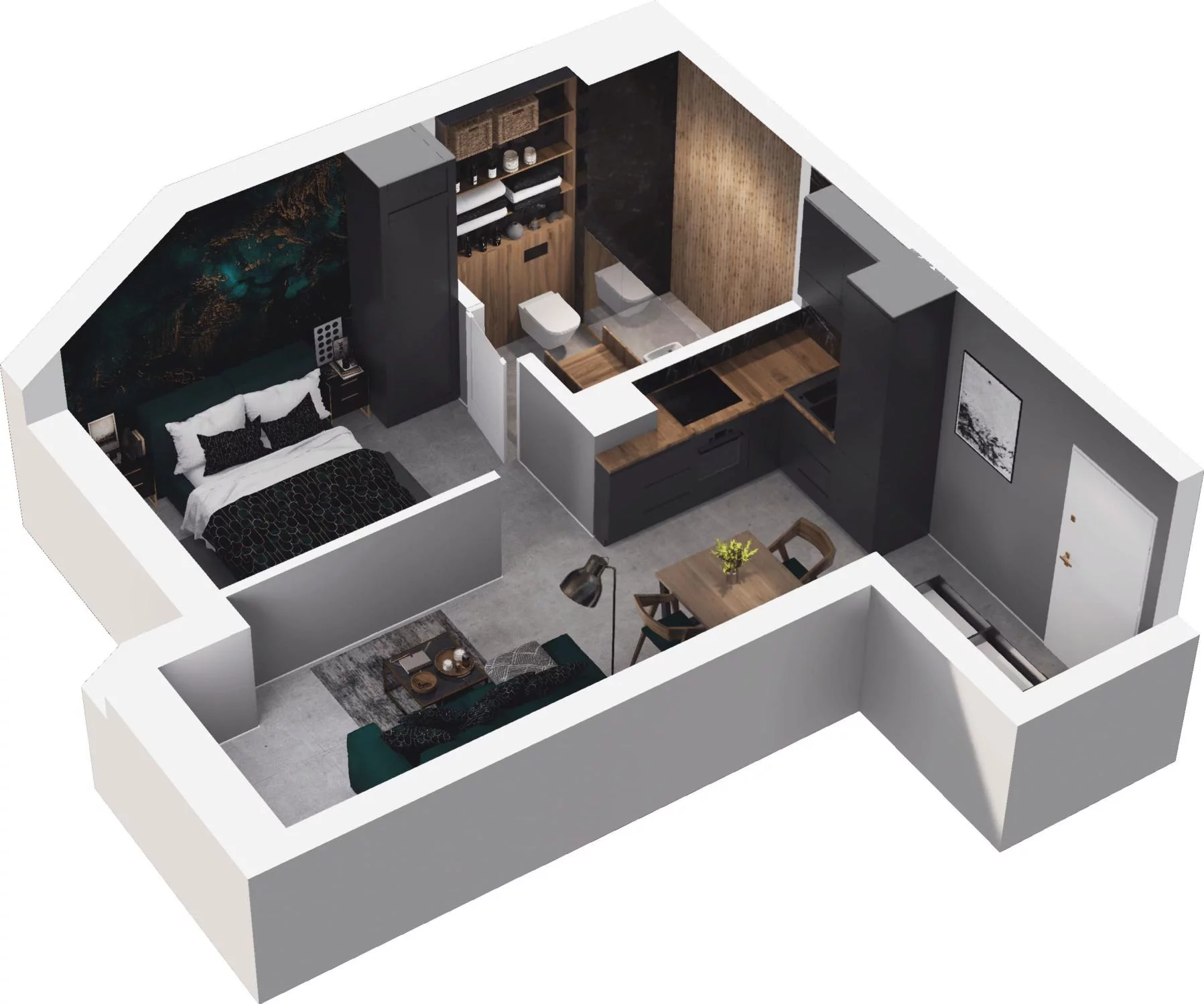 1 pokój, apartament 27,94 m², piętro 2, oferta nr 5.17, Trimare, Sztutowo, ul. Mierzeja Park