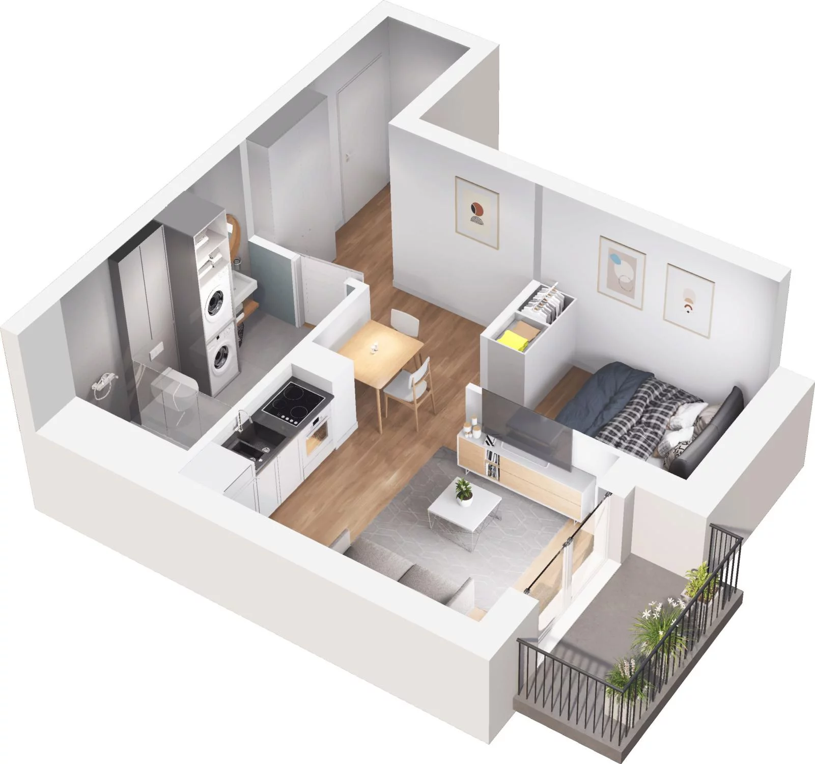 1 pokój, apartament 30,78 m², piętro 1, oferta nr 6.10, Trimare, Sztutowo, ul. Mierzeja Park