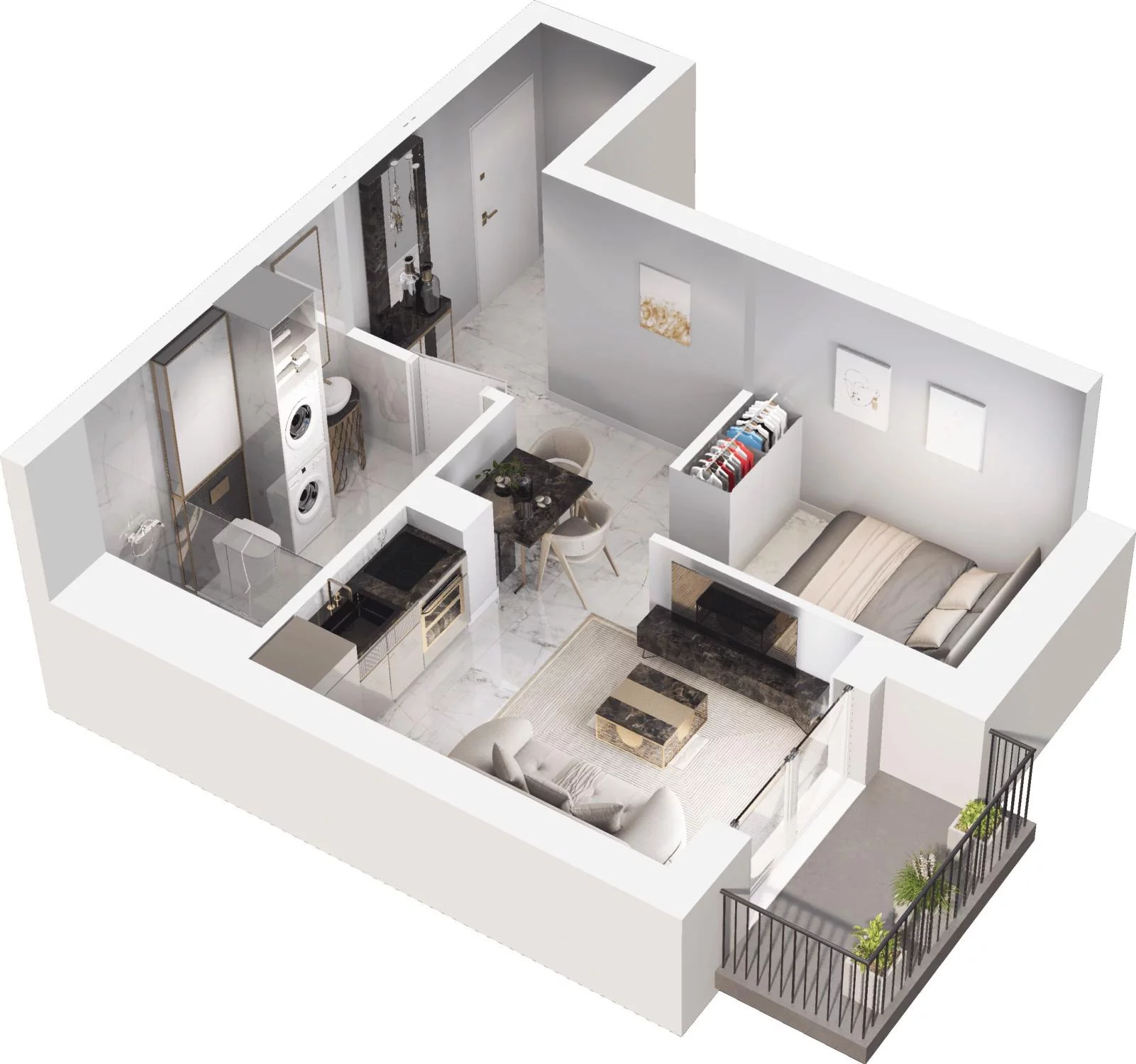 1 pokój, apartament 30,78 m², piętro 1, oferta nr 6.10, Trimare, Sztutowo, ul. Mierzeja Park