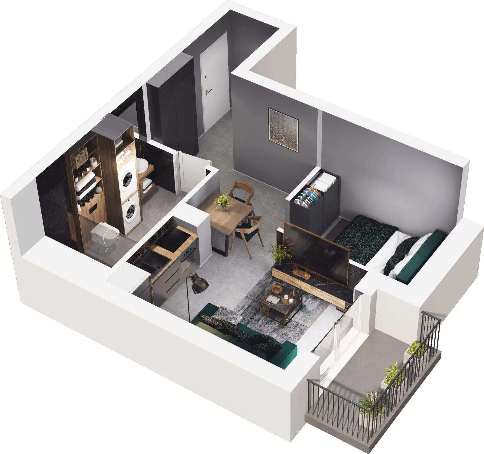 1 pokój, apartament 30,78 m², piętro 1, oferta nr 6.10, Trimare, Sztutowo, ul. Mierzeja Park