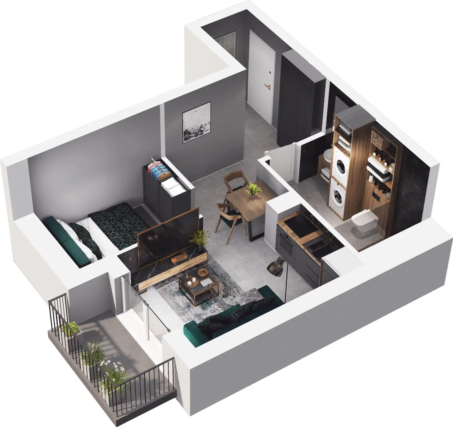 1 pokój, apartament 30,83 m², piętro 1, oferta nr 8.13 (O), Trimare, Sztutowo, ul. Mierzeja Park