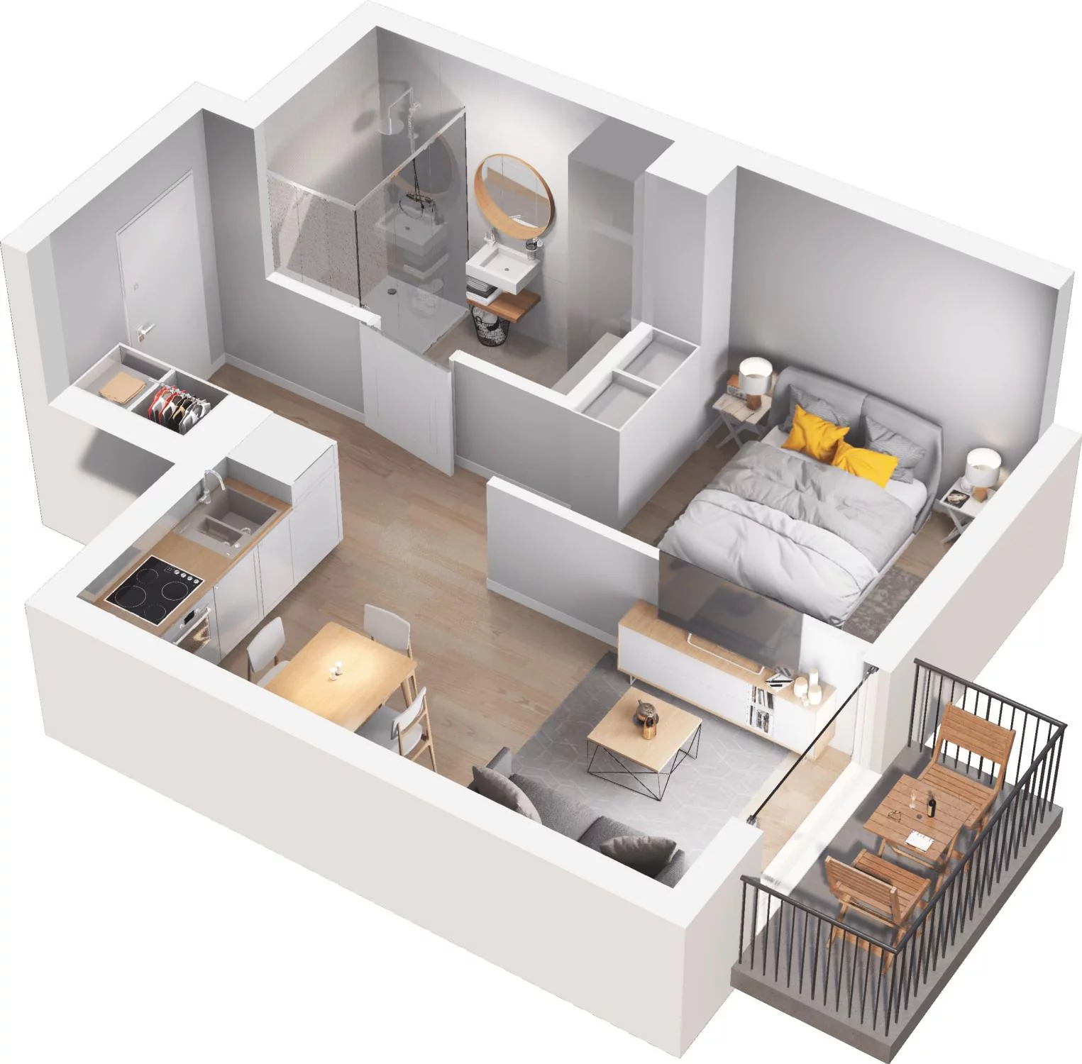 1 pokój, apartament 30,63 m², piętro 2, oferta nr 8.18, Trimare, Sztutowo, ul. Mierzeja Park