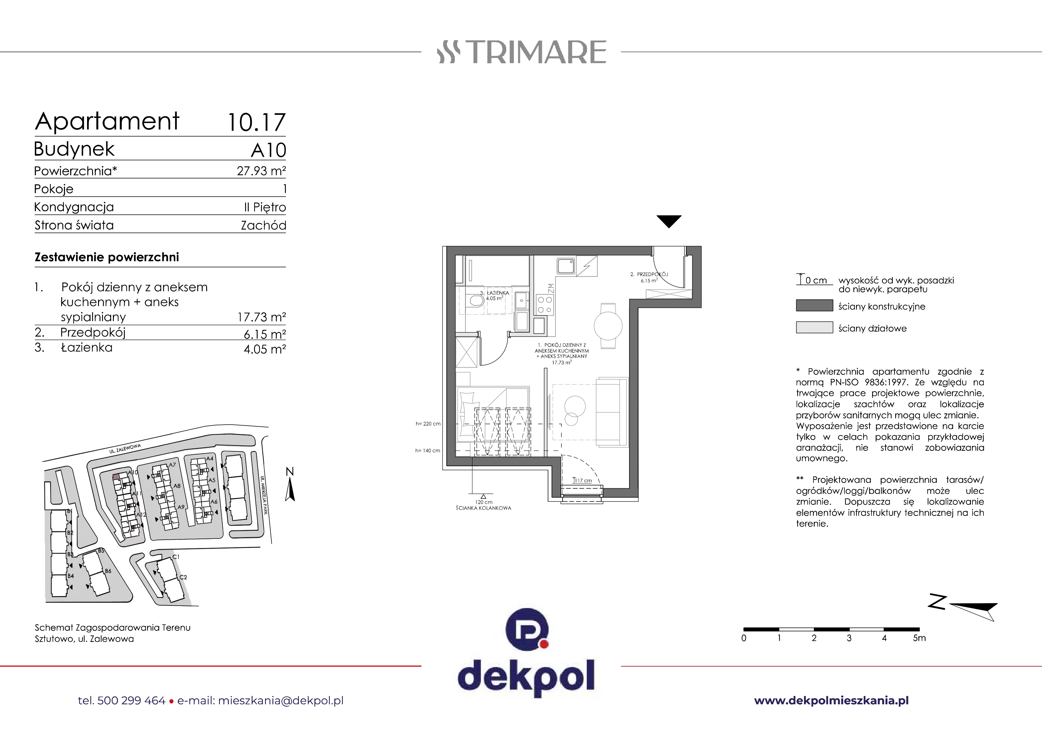 1 pokój, apartament 27,93 m², piętro 2, oferta nr 10.17, Trimare, Sztutowo, ul. Mierzeja Park