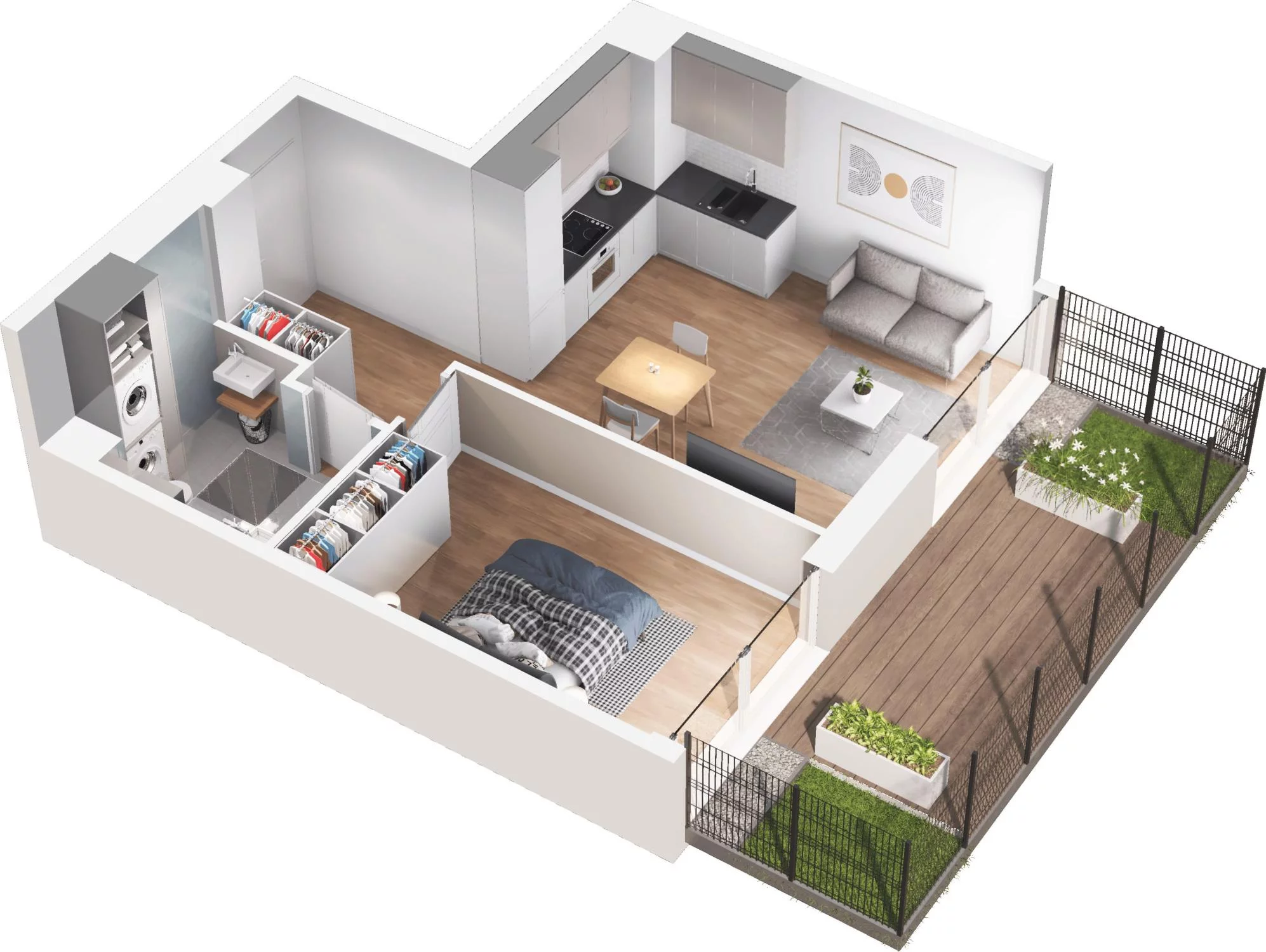 2 pokoje, apartament 41,47 m², parter, oferta nr C3.2, Sol Marina, Wiślinka, ul. Łąkowa