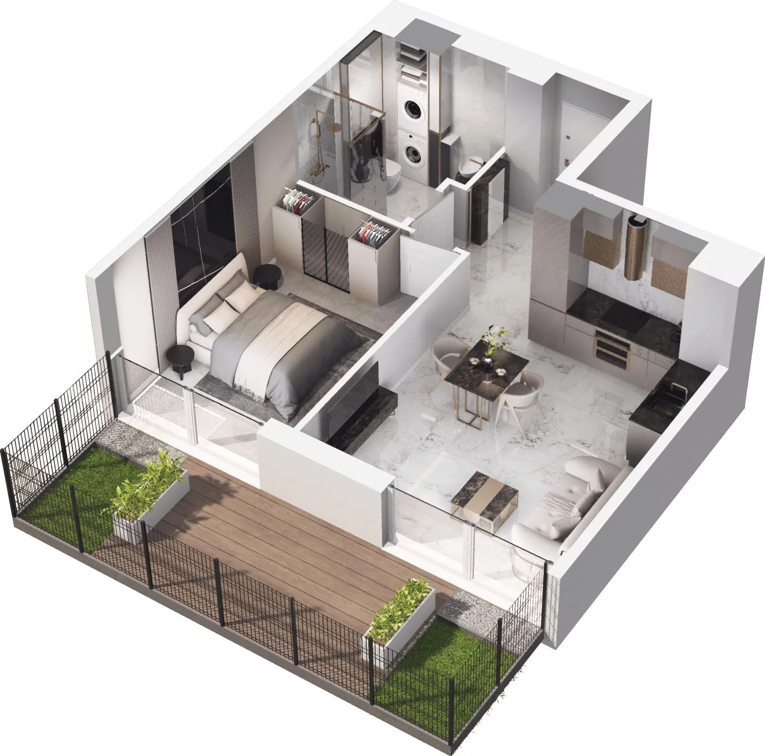 2 pokoje, apartament 41,37 m², parter, oferta nr C6.2, Sol Marina, Wiślinka, ul. Łąkowa