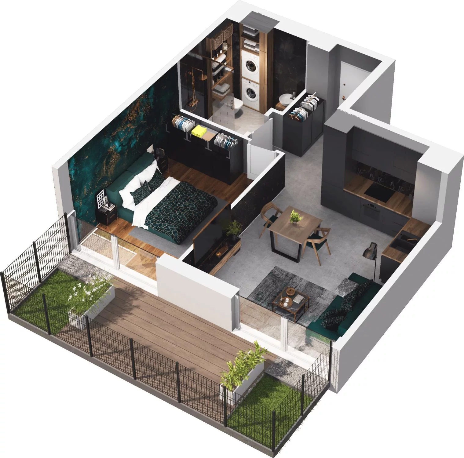 2 pokoje, apartament 41,37 m², parter, oferta nr C6.2, Sol Marina, Wiślinka, ul. Łąkowa