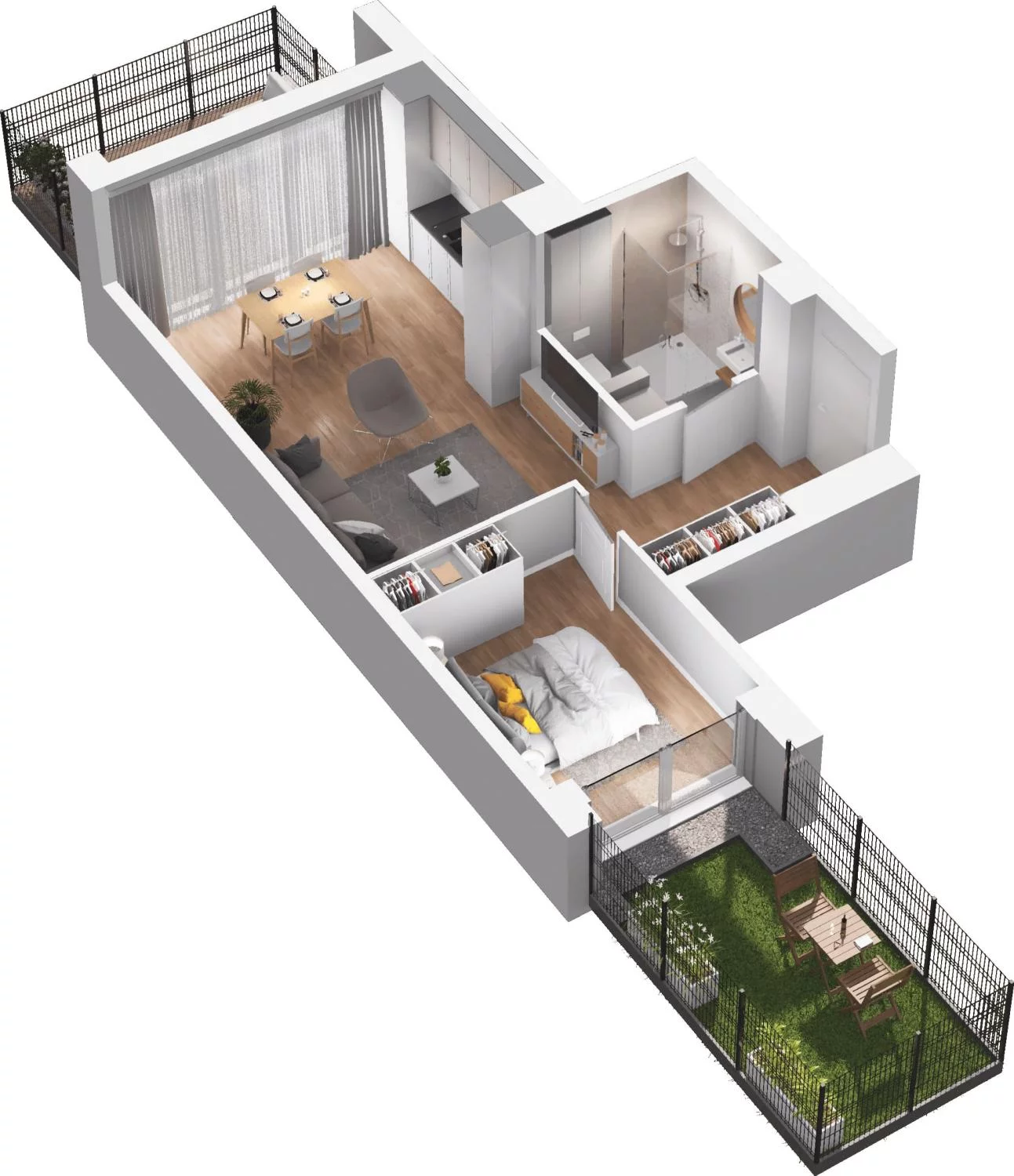 2 pokoje, apartament 44,42 m², parter, oferta nr C8.1, Sol Marina, Wiślinka, ul. Łąkowa