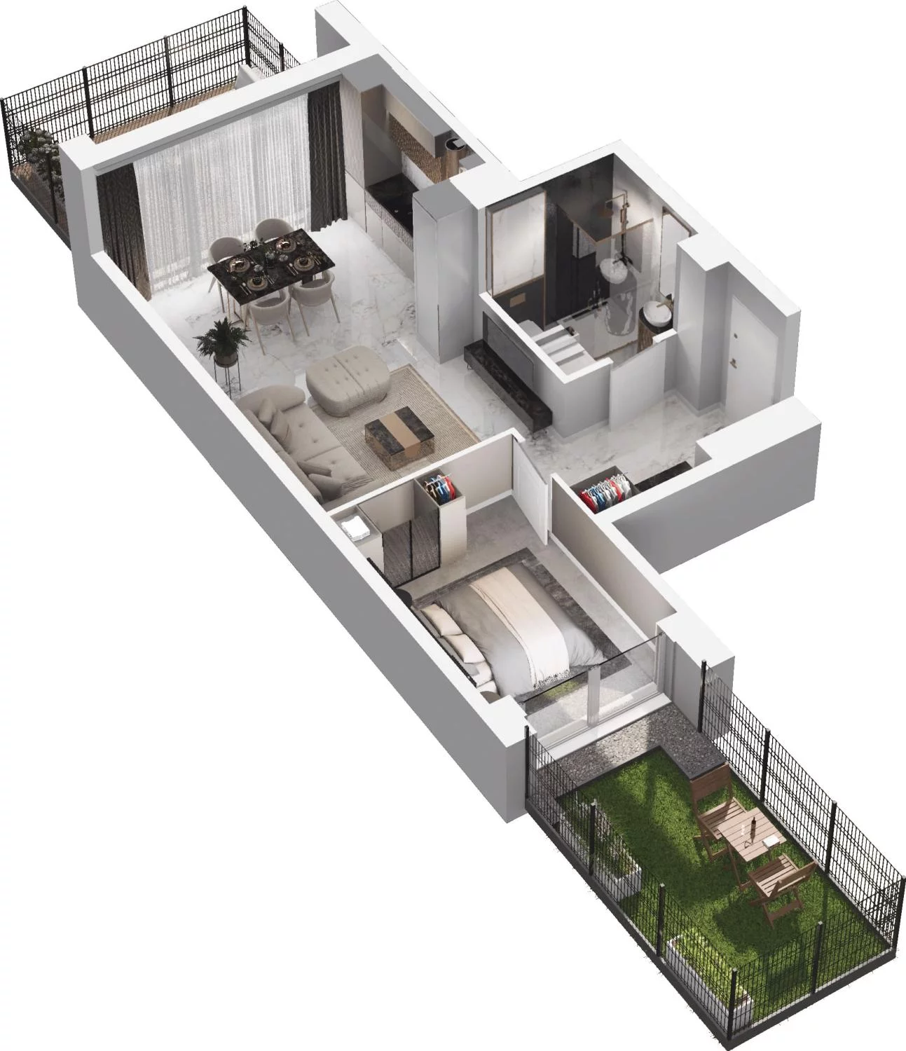 2 pokoje, apartament 44,42 m², parter, oferta nr C8.1, Sol Marina, Wiślinka, ul. Łąkowa