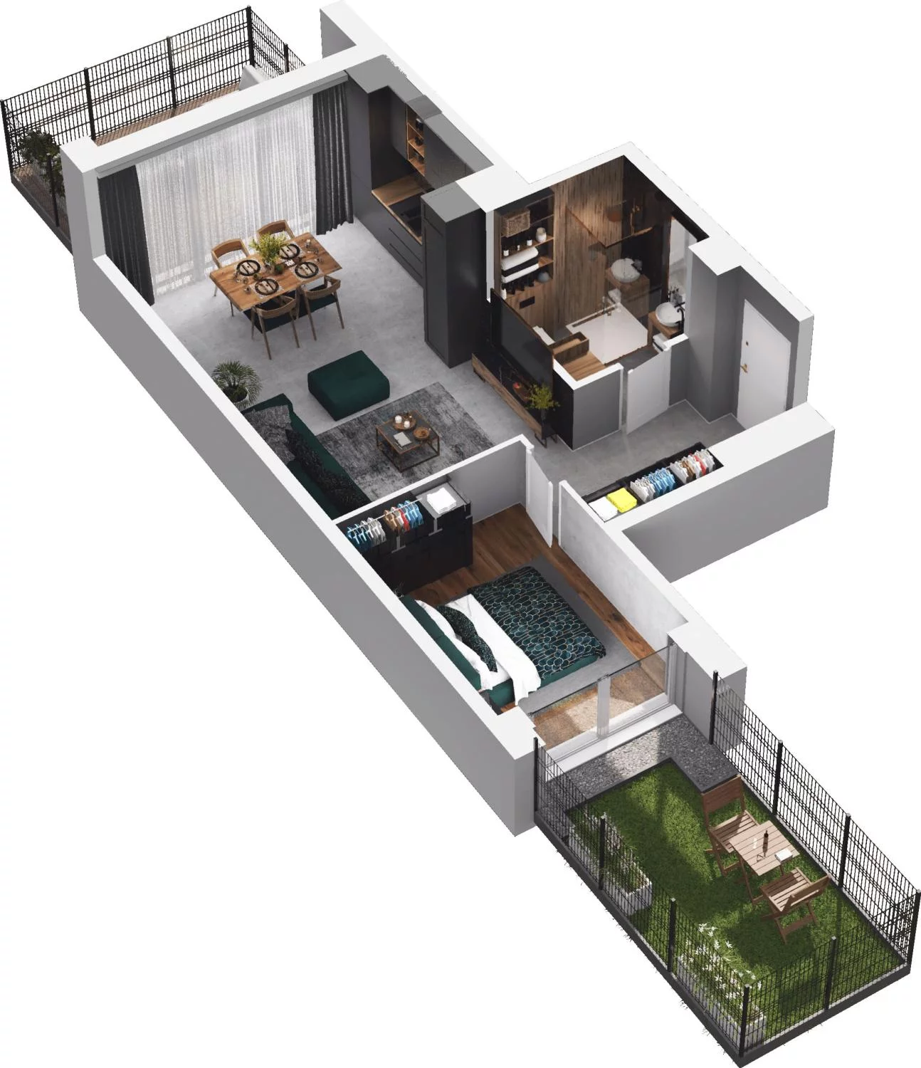 2 pokoje, apartament 44,42 m², parter, oferta nr C8.1, Sol Marina, Wiślinka, ul. Łąkowa