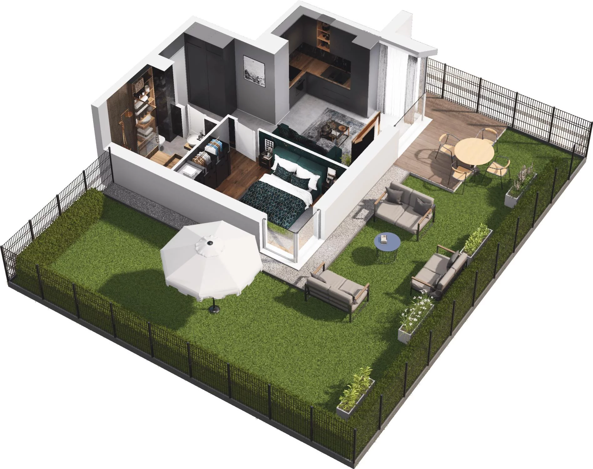 2 pokoje, apartament 31,93 m², parter, oferta nr C8.4, Sol Marina, Wiślinka, ul. Łąkowa