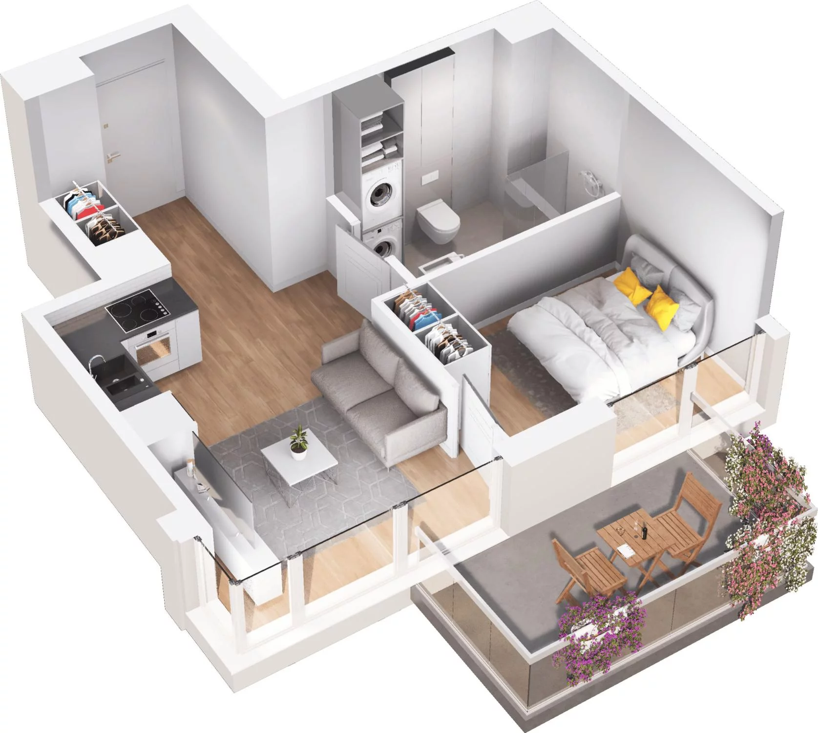 2 pokoje, apartament 31,25 m², piętro 1, oferta nr C8.6, Sol Marina, Wiślinka, ul. Łąkowa