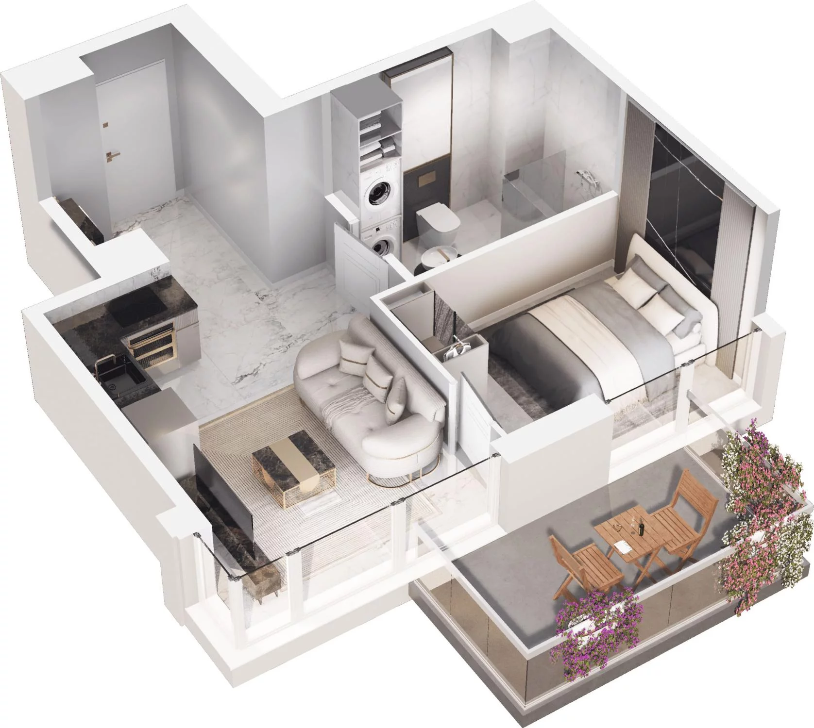 2 pokoje, apartament 31,25 m², piętro 1, oferta nr C8.6, Sol Marina, Wiślinka, ul. Łąkowa