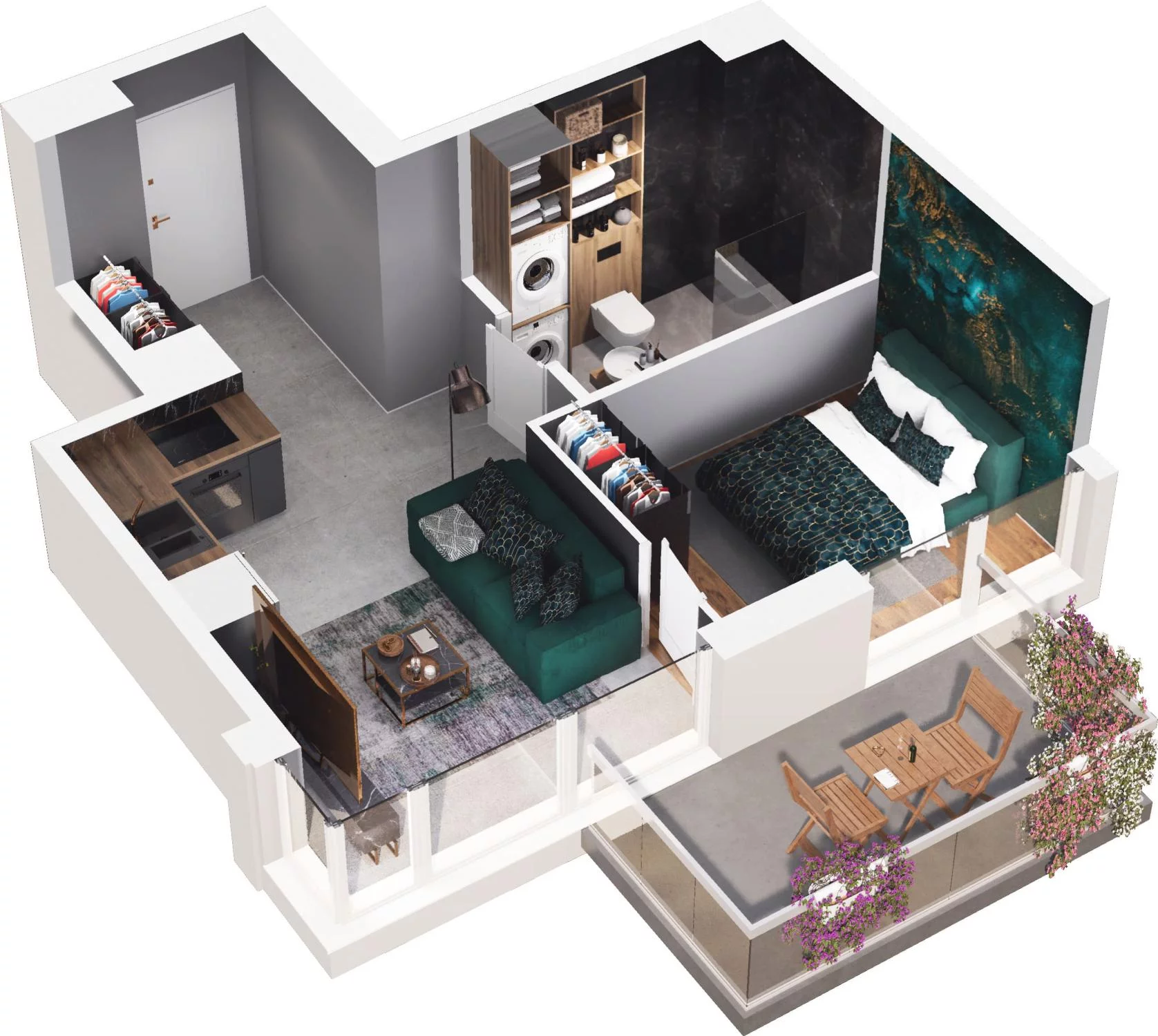 2 pokoje, apartament 31,25 m², piętro 1, oferta nr C8.6, Sol Marina, Wiślinka, ul. Łąkowa