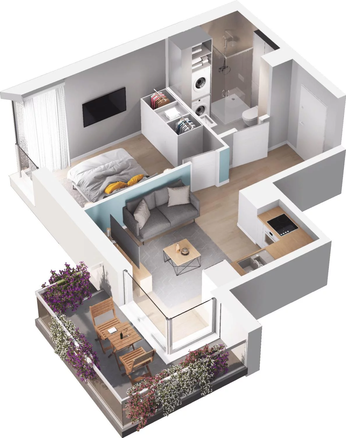 2 pokoje, apartament 31,71 m², piętro 2, oferta nr C8.12, Sol Marina, Wiślinka, ul. Łąkowa