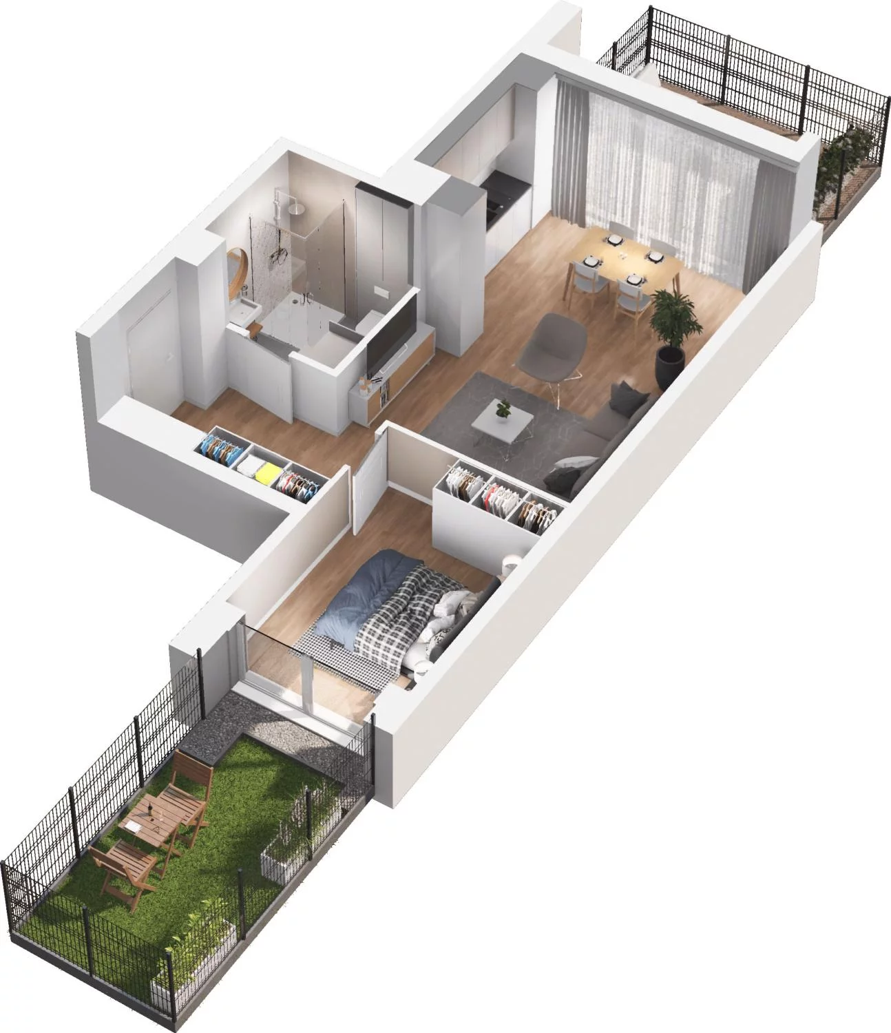 2 pokoje, apartament 44,62 m², parter, oferta nr C9.1, Sol Marina, Wiślinka, ul. Łąkowa