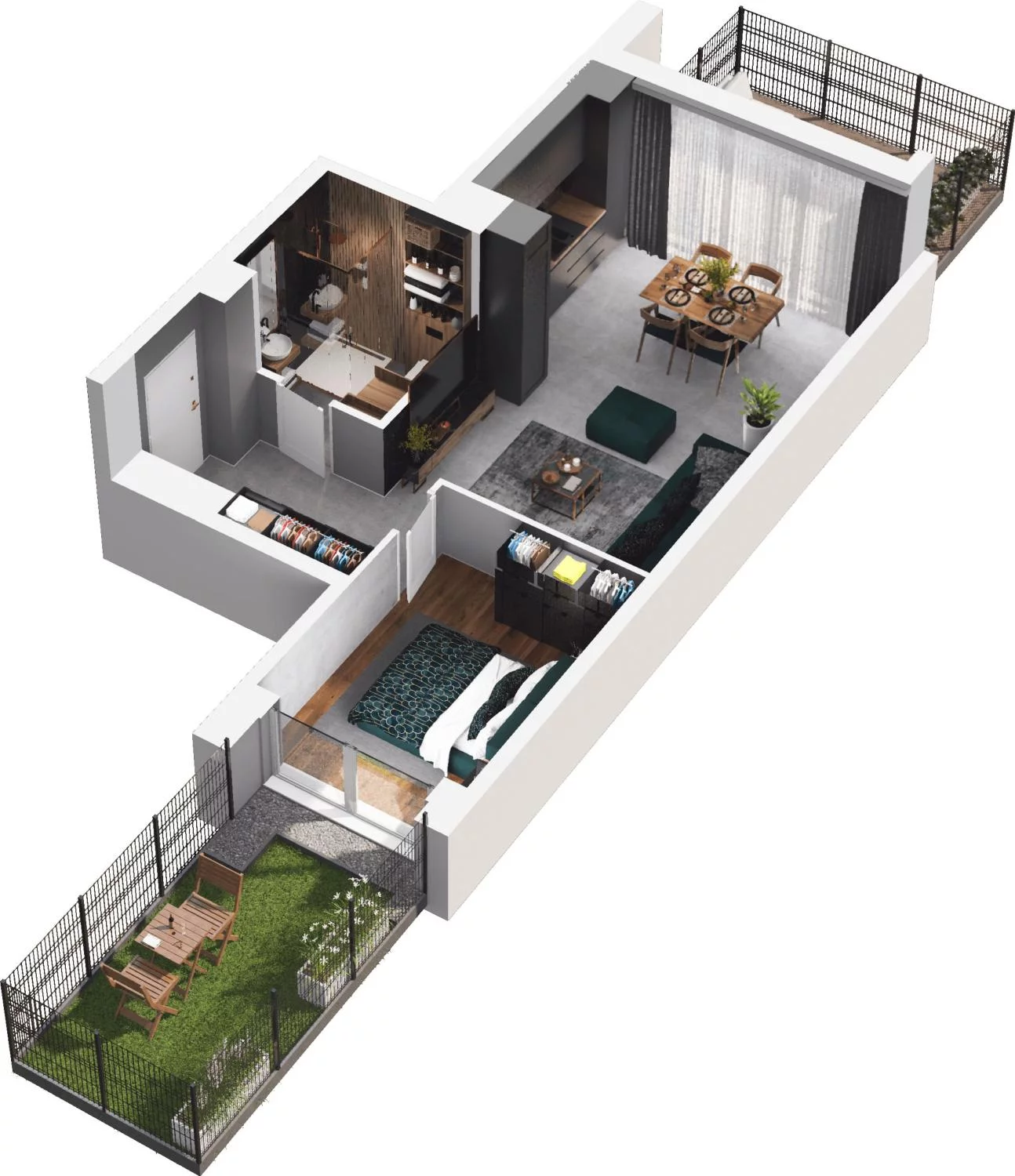 2 pokoje, apartament 44,62 m², parter, oferta nr C9.1, Sol Marina, Wiślinka, ul. Łąkowa