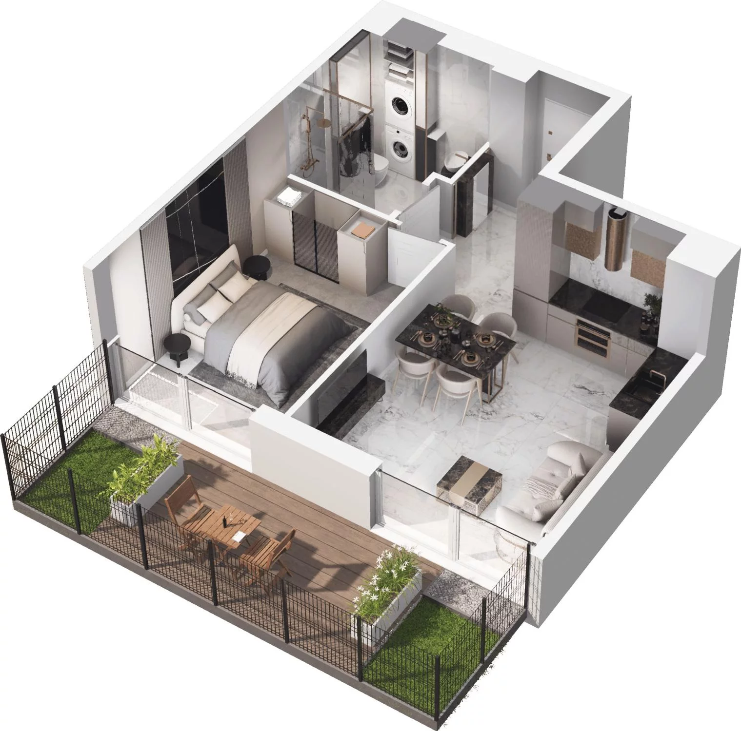 2 pokoje, apartament 40,83 m², parter, oferta nr C10.2, Sol Marina, Wiślinka, ul. Łąkowa