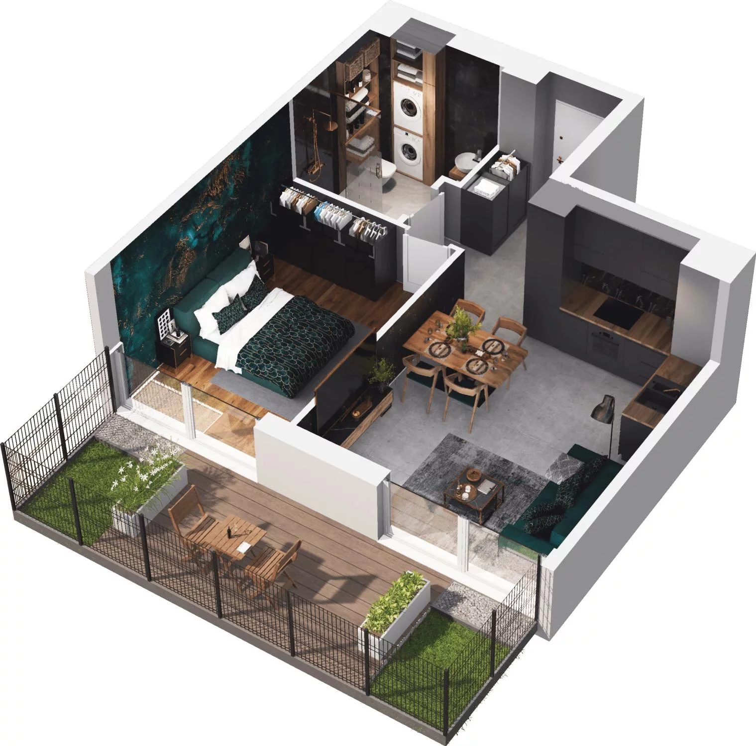 2 pokoje, apartament 40,83 m², parter, oferta nr C10.2, Sol Marina, Wiślinka, ul. Łąkowa