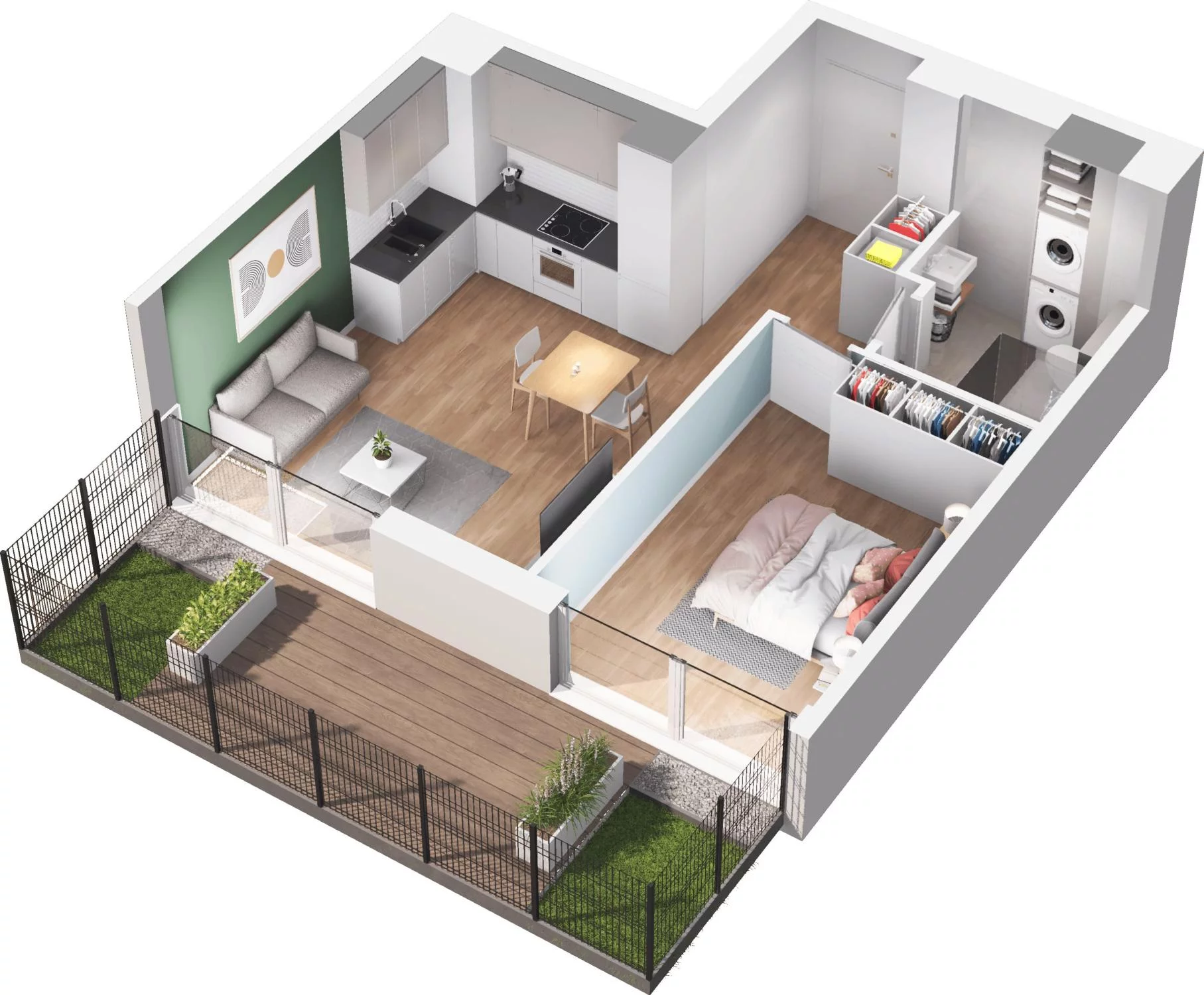 2 pokoje, apartament 41,16 m², parter, oferta nr C14.2, Sol Marina, Wiślinka, ul. Łąkowa