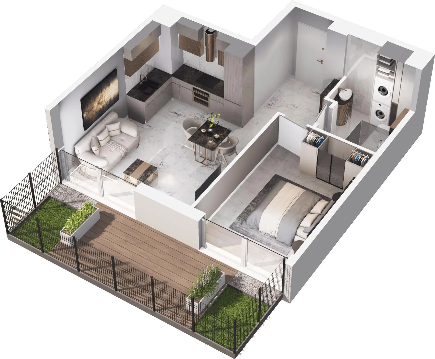 2 pokoje, apartament 41,16 m², parter, oferta nr C14.2, Sol Marina, Wiślinka, ul. Łąkowa