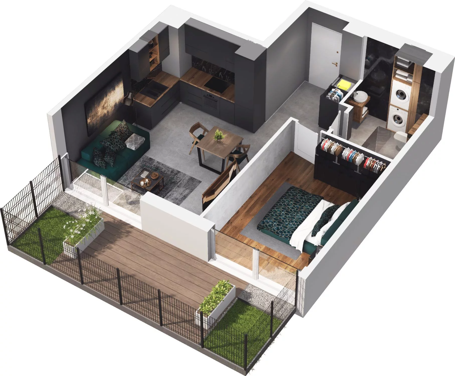 2 pokoje, apartament 41,16 m², parter, oferta nr C14.2, Sol Marina, Wiślinka, ul. Łąkowa