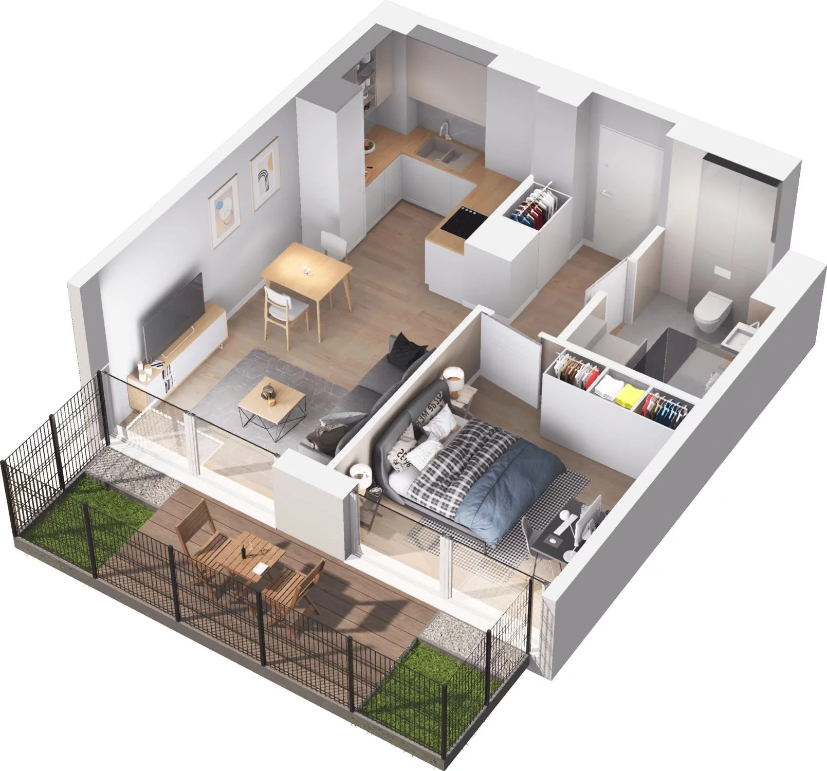 2 pokoje, apartament 37,83 m², parter, oferta nr C12.2, Sol Marina, Wiślinka, ul. Łąkowa