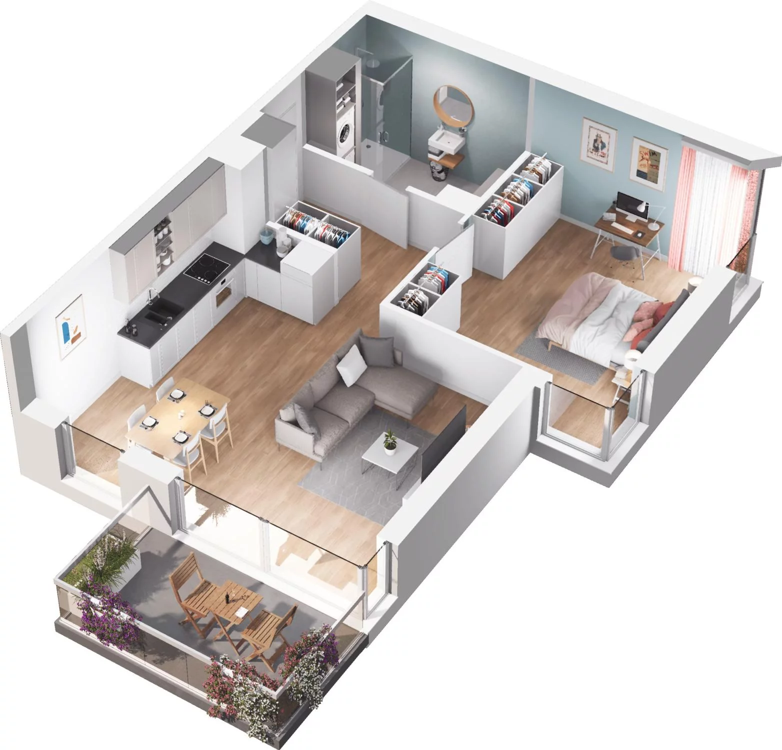 2 pokoje, apartament 54,86 m², piętro 1, oferta nr C12.6, Sol Marina, Wiślinka, ul. Łąkowa