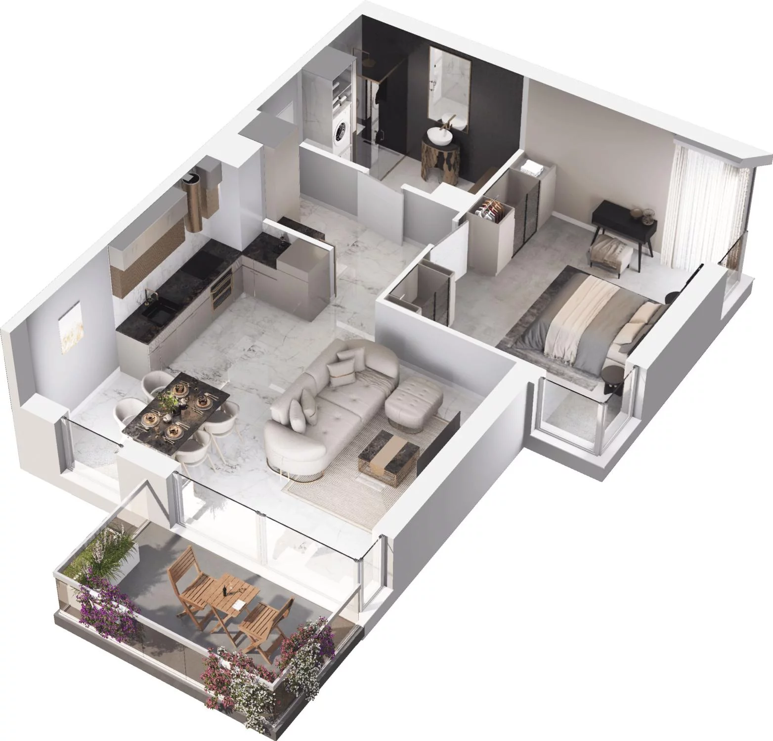 2 pokoje, apartament 54,86 m², piętro 1, oferta nr C12.6, Sol Marina, Wiślinka, ul. Łąkowa