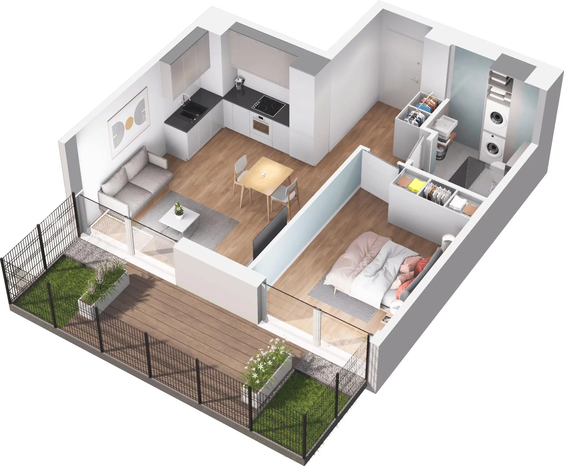 2 pokoje, apartament 40,61 m², parter, oferta nr C13.2, Sol Marina, Wiślinka, ul. Łąkowa