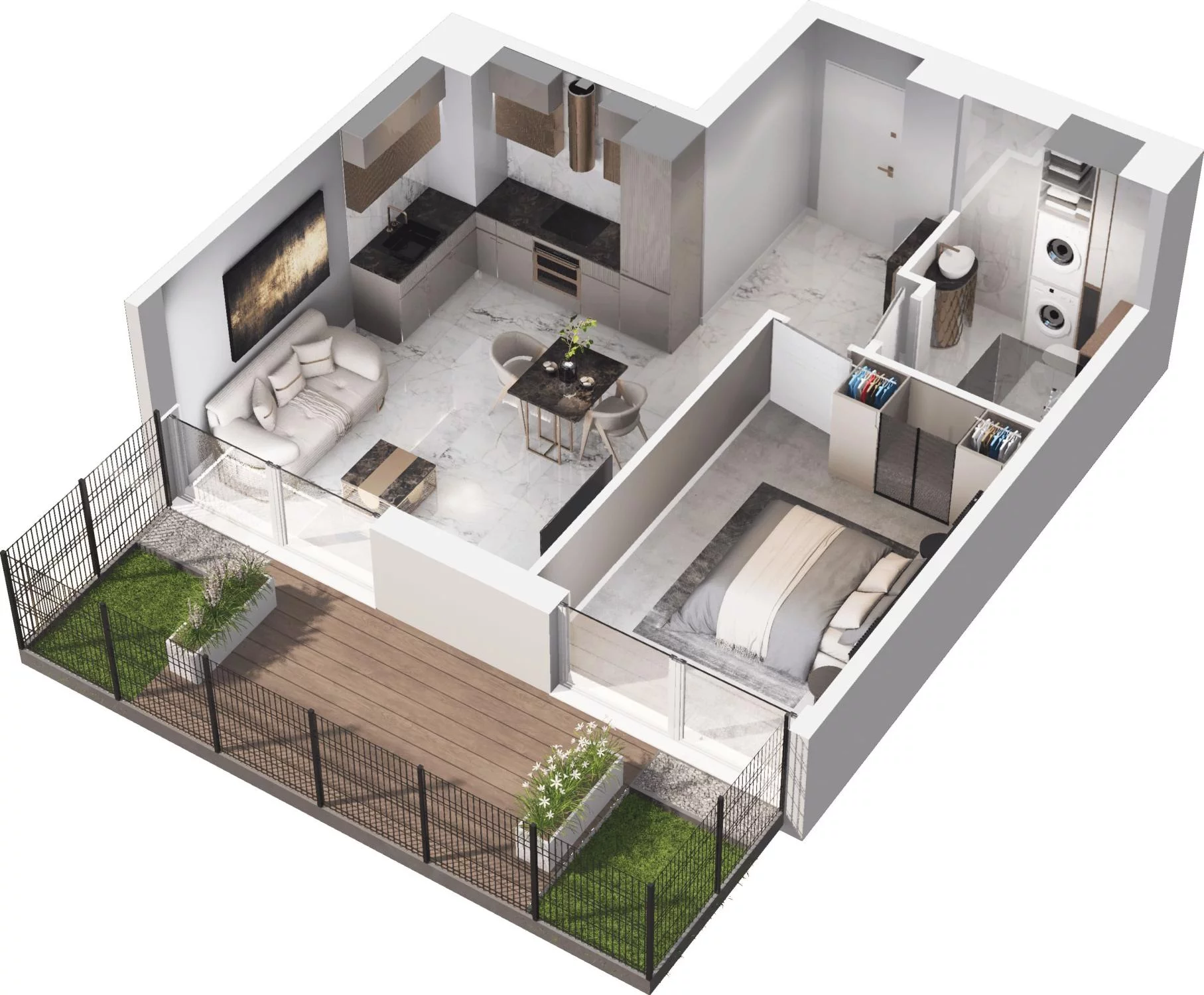 2 pokoje, apartament 40,61 m², parter, oferta nr C13.2, Sol Marina, Wiślinka, ul. Łąkowa