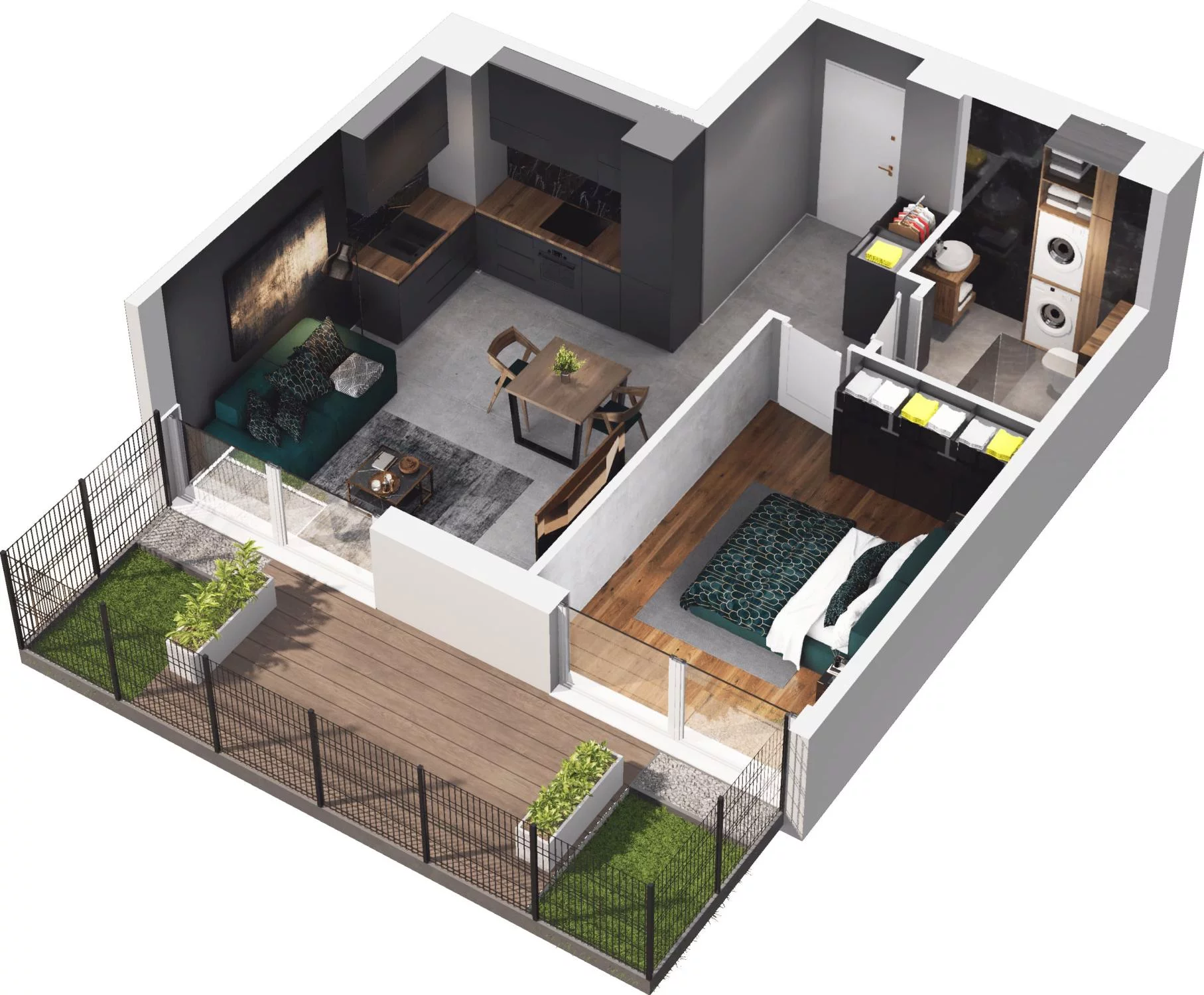 2 pokoje, apartament 40,61 m², parter, oferta nr C13.2, Sol Marina, Wiślinka, ul. Łąkowa