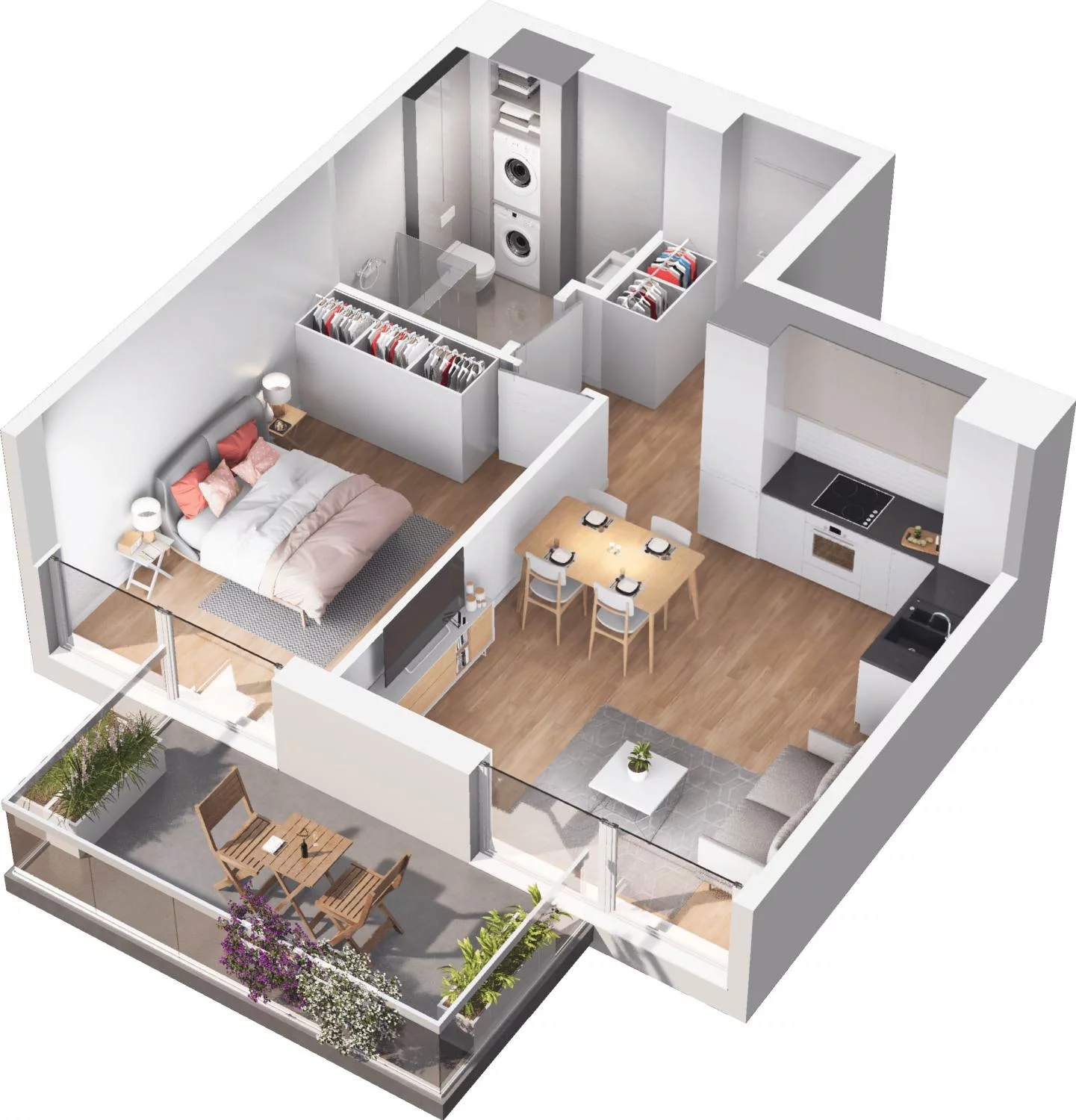 2 pokoje, apartament 41,16 m², piętro 2, oferta nr C3.8, Sol Marina, Wiślinka, ul. Łąkowa