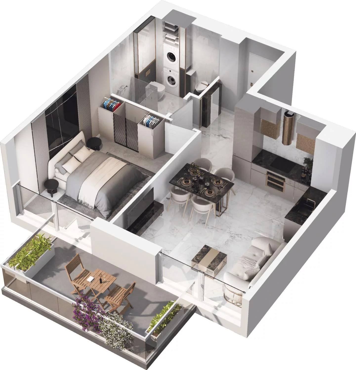 2 pokoje, apartament 41,16 m², piętro 2, oferta nr C3.8, Sol Marina, Wiślinka, ul. Łąkowa