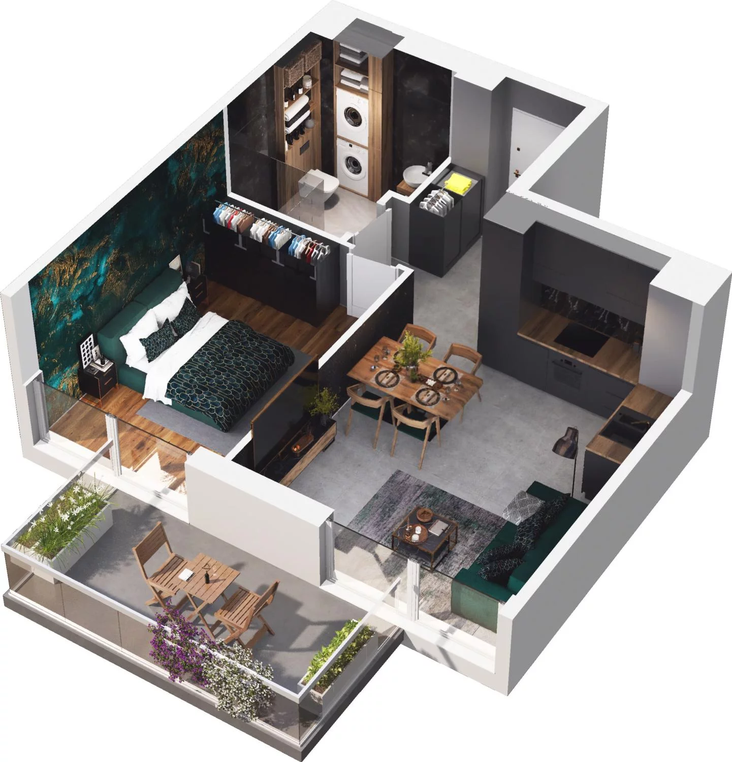 2 pokoje, apartament 41,16 m², piętro 2, oferta nr C3.8, Sol Marina, Wiślinka, ul. Łąkowa