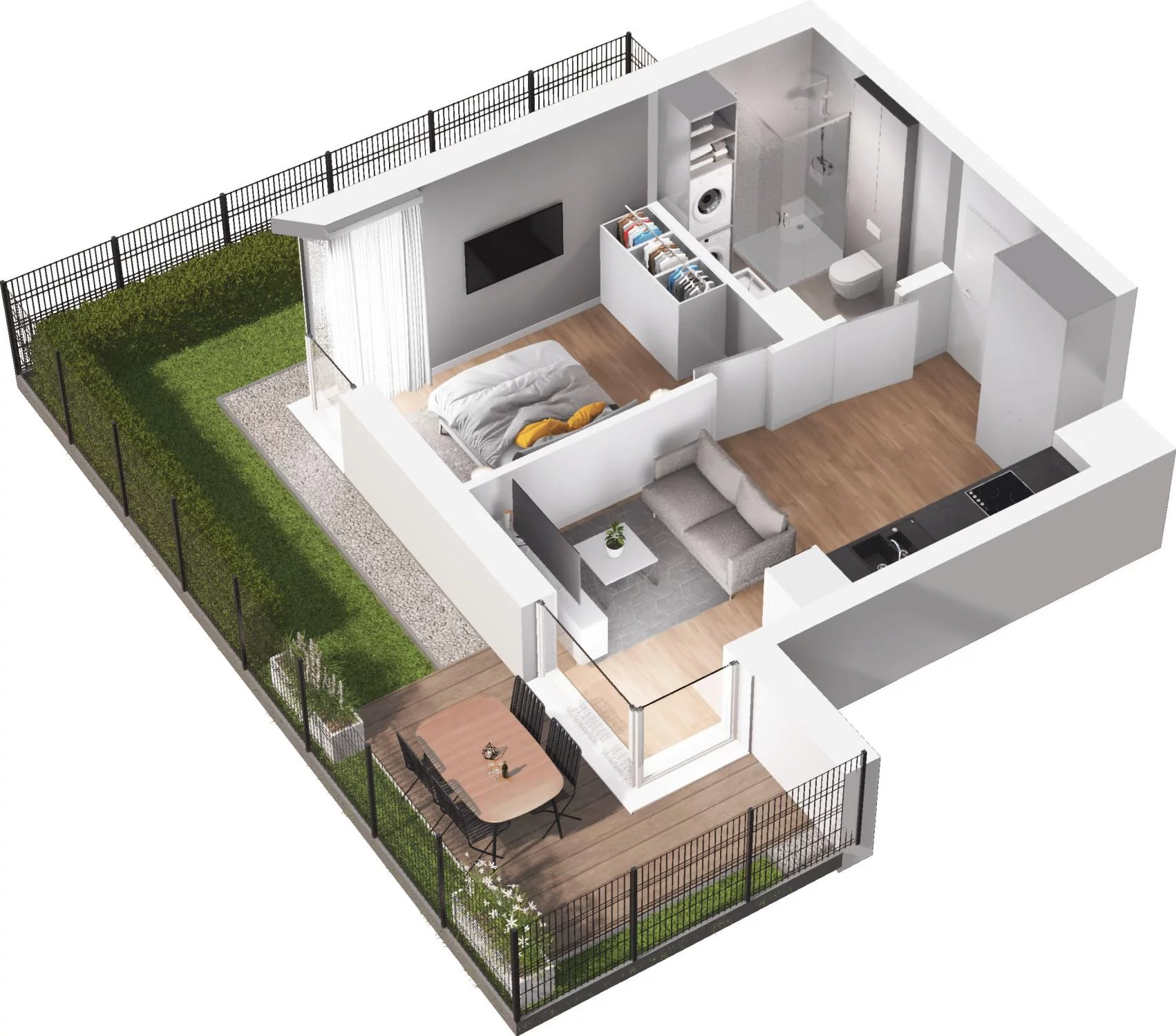 2 pokoje, apartament 32,58 m², parter, oferta nr B6.4, Sol Marina, Wiślinka, ul. Łąkowa