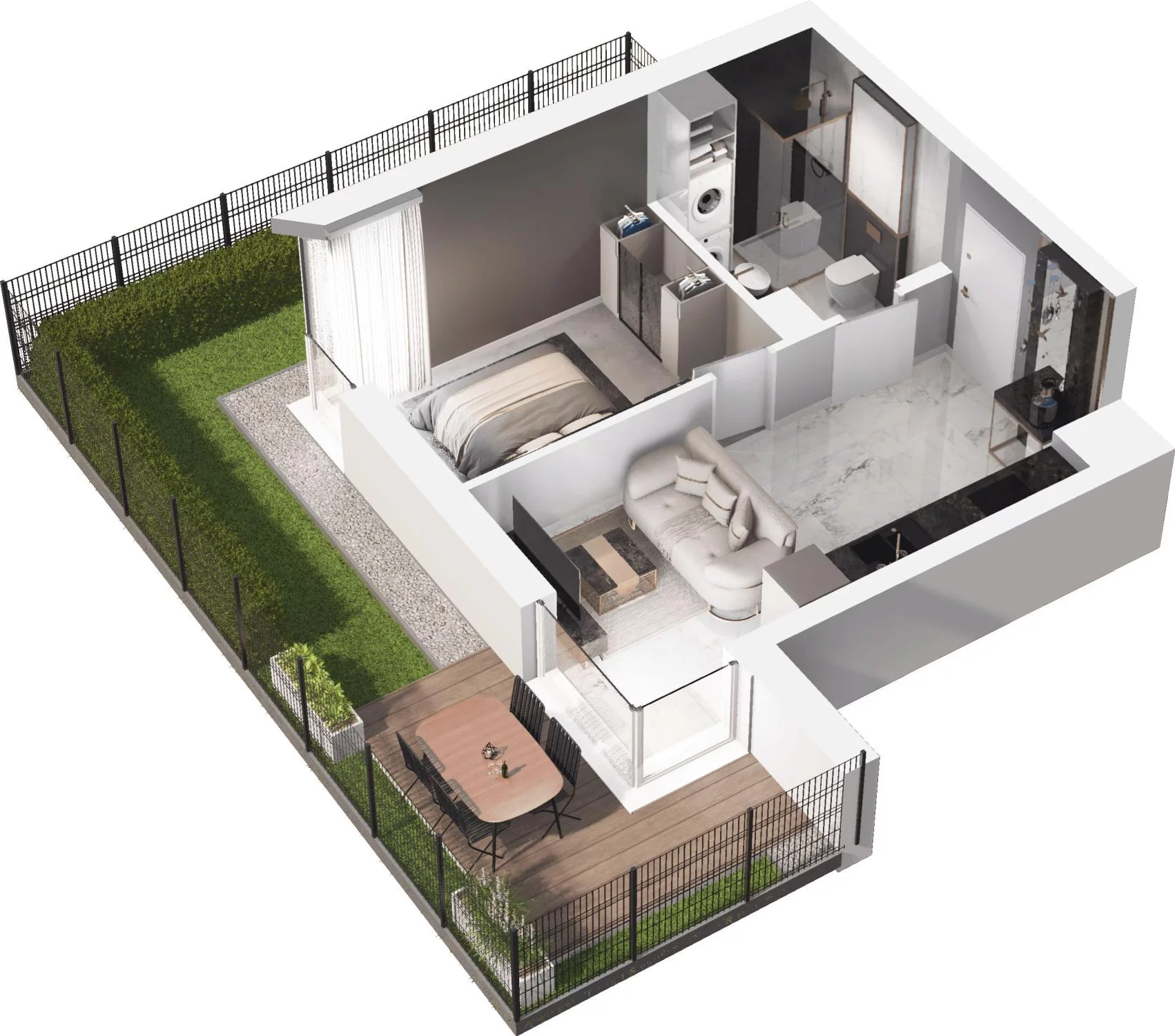 2 pokoje, apartament 32,58 m², parter, oferta nr B6.4, Sol Marina, Wiślinka, ul. Łąkowa