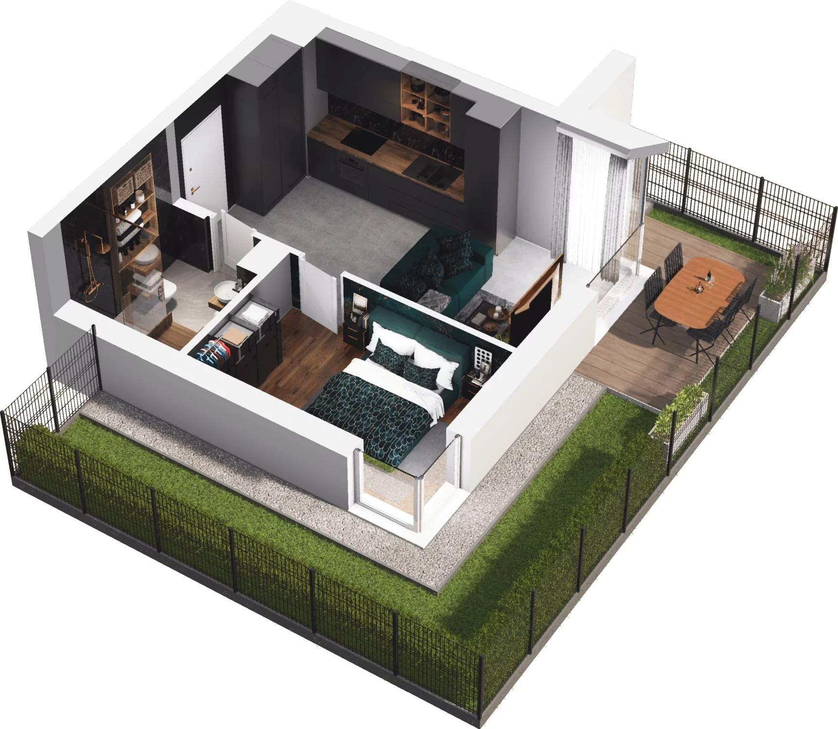2 pokoje, apartament 32,58 m², parter, oferta nr B6.4, Sol Marina, Wiślinka, ul. Łąkowa