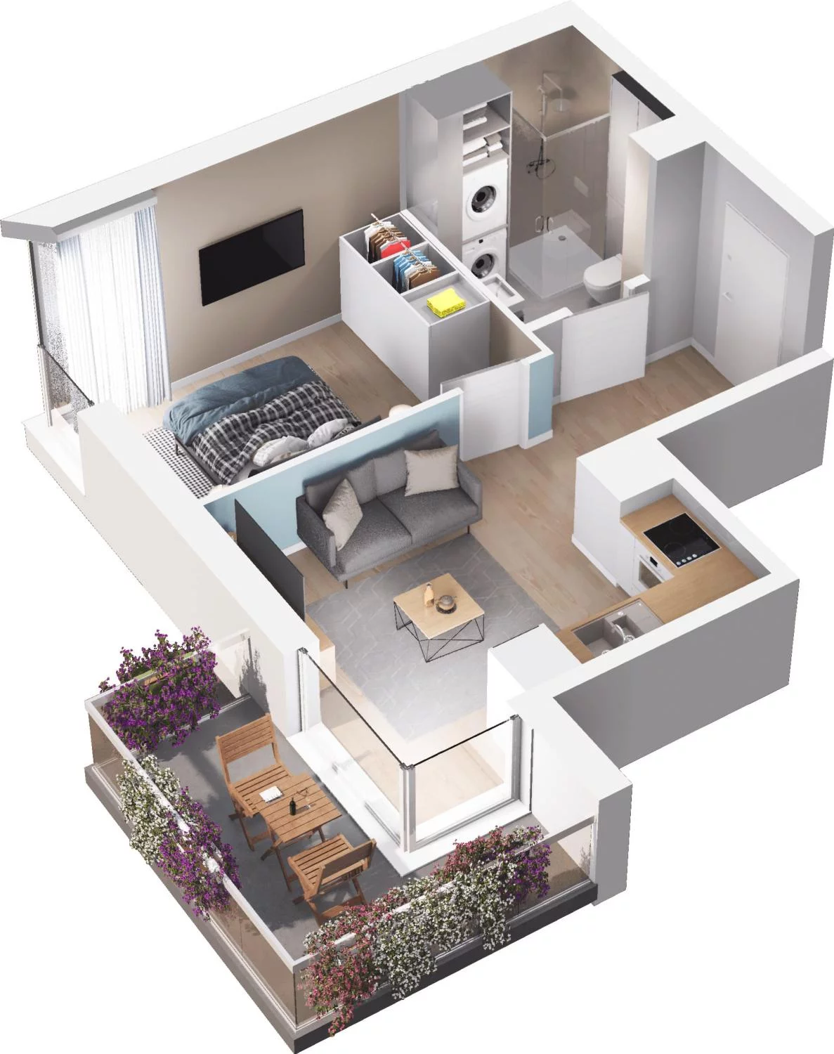 2 pokoje, apartament 30,44 m², piętro 2, oferta nr B7.12, Sol Marina, Wiślinka, ul. Łąkowa