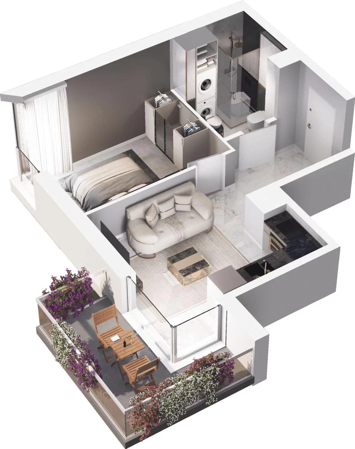 2 pokoje, apartament 30,44 m², piętro 2, oferta nr B7.12, Sol Marina, Wiślinka, ul. Łąkowa
