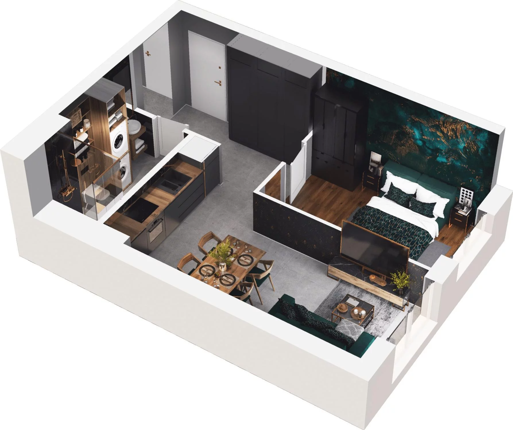 2 pokoje, apartament 37,52 m², parter, oferta nr 5.7, Trimare, Sztutowo, ul. Mierzeja Park