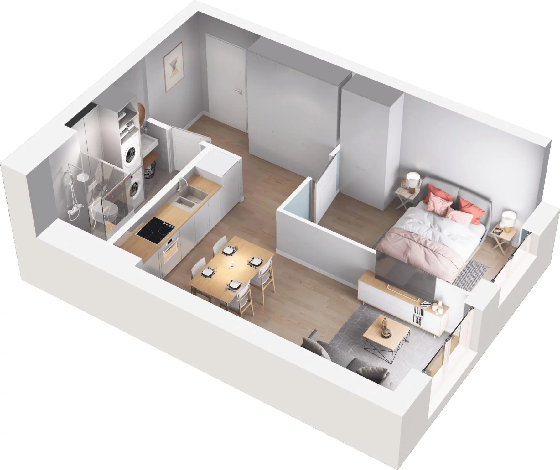 2 pokoje, apartament 37,62 m², parter, oferta nr 6.7, Trimare, Sztutowo, ul. Mierzeja Park