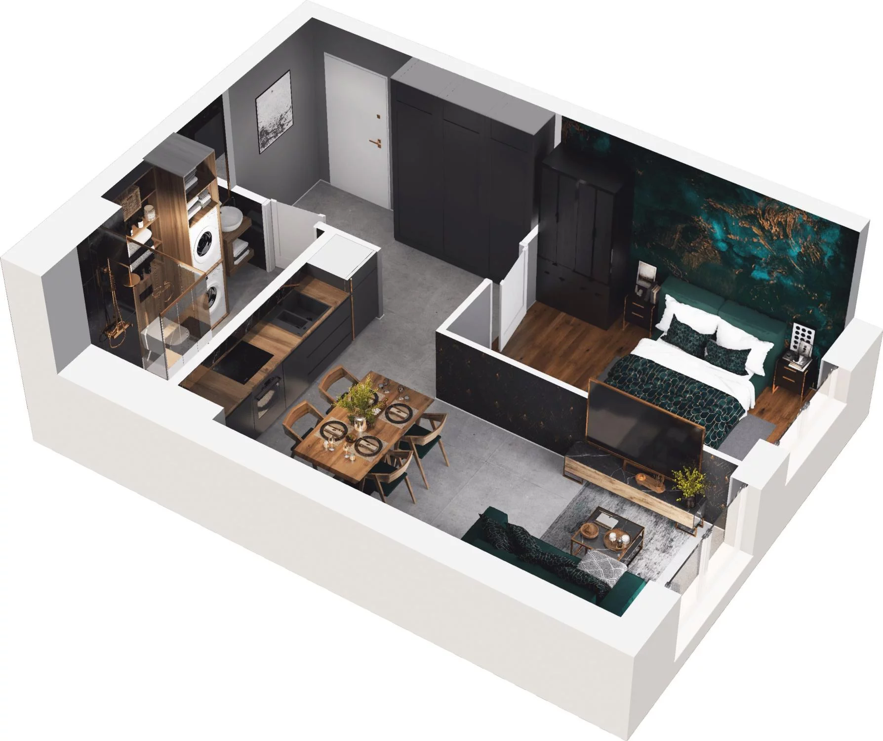 2 pokoje, apartament 37,62 m², parter, oferta nr 6.7, Trimare, Sztutowo, ul. Mierzeja Park