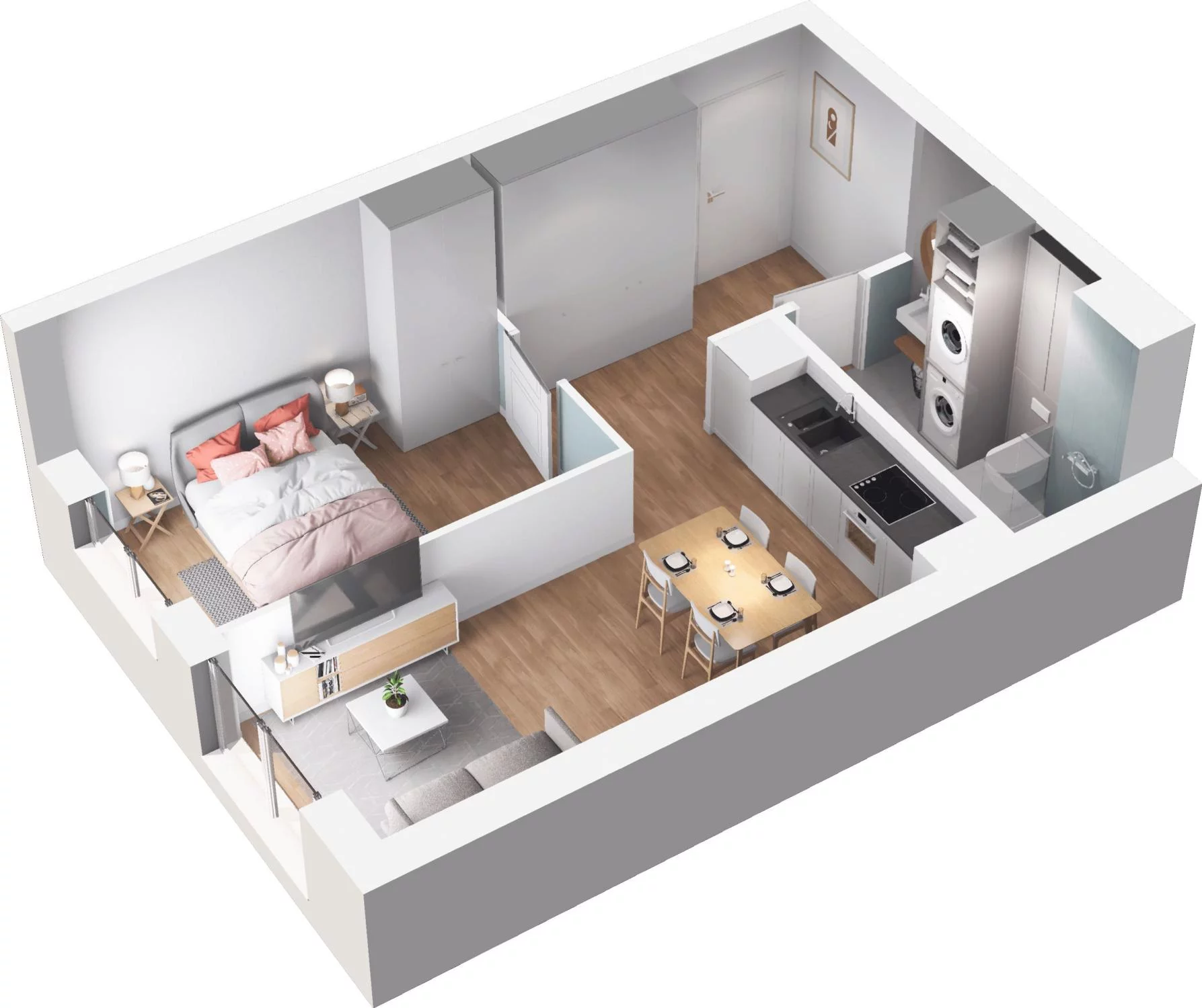 2 pokoje, apartament 37,59 m², parter, oferta nr 7.2, Trimare, Sztutowo, ul. Mierzeja Park