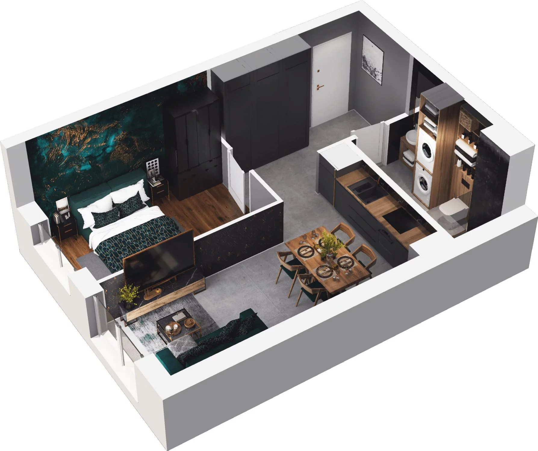 2 pokoje, apartament 37,49 m², parter, oferta nr 9.2  (O), Trimare, Sztutowo, ul. Mierzeja Park