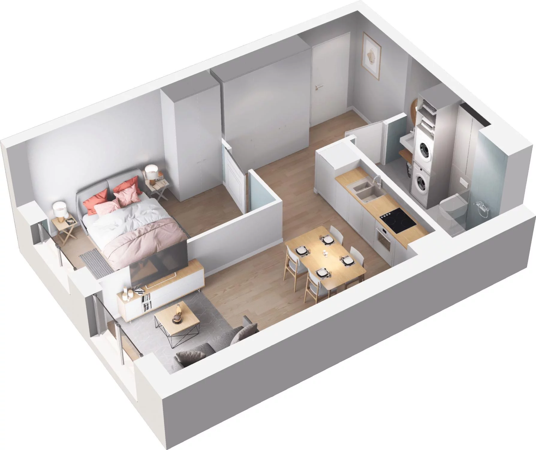 2 pokoje, apartament 37,48 m², parter, oferta nr 10.2 (O), Trimare, Sztutowo, ul. Mierzeja Park