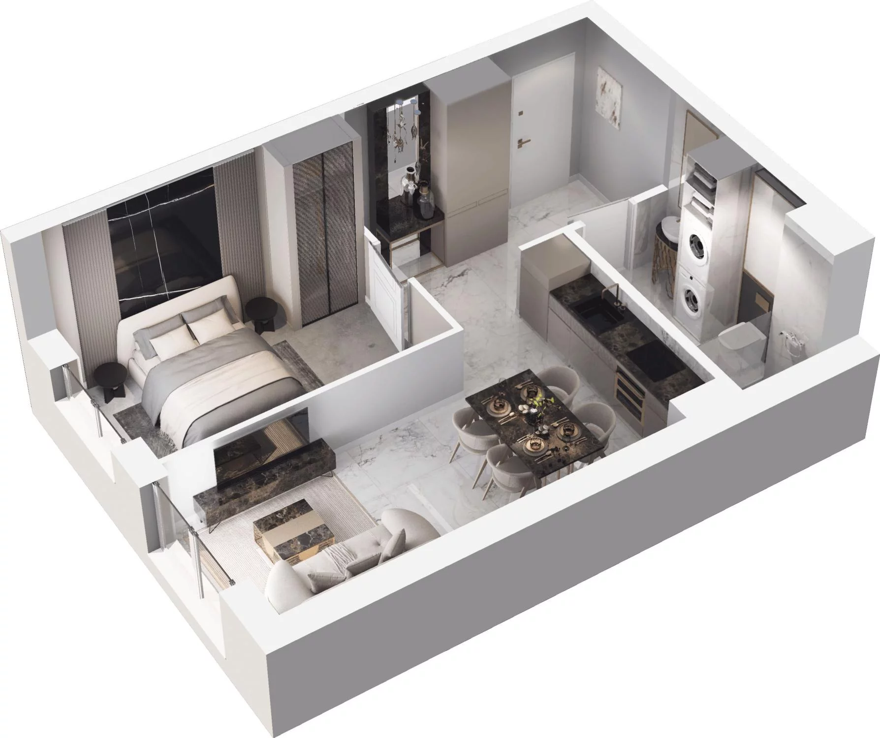2 pokoje, apartament 37,48 m², parter, oferta nr 10.2 (O), Trimare, Sztutowo, ul. Mierzeja Park