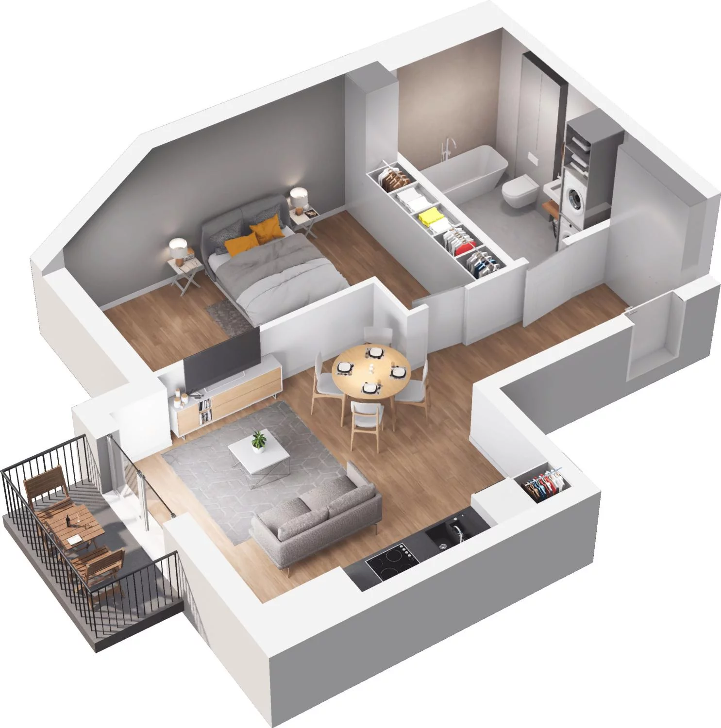 2 pokoje, apartament 46,66 m², piętro 2, oferta nr 8.21, Trimare, Sztutowo, ul. Mierzeja Park