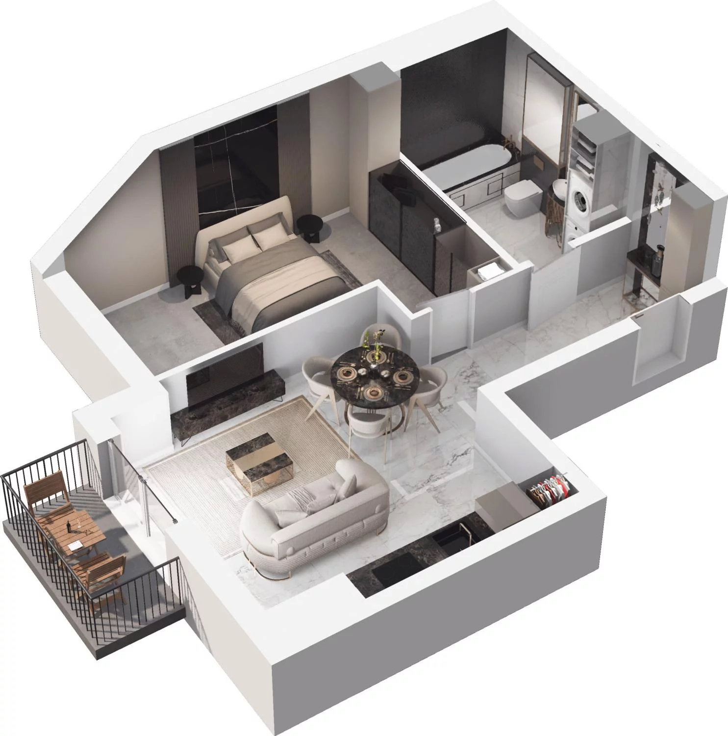 2 pokoje, apartament 46,55 m², piętro 2, oferta nr 12.21, Trimare, Sztutowo, ul. Mierzeja Park