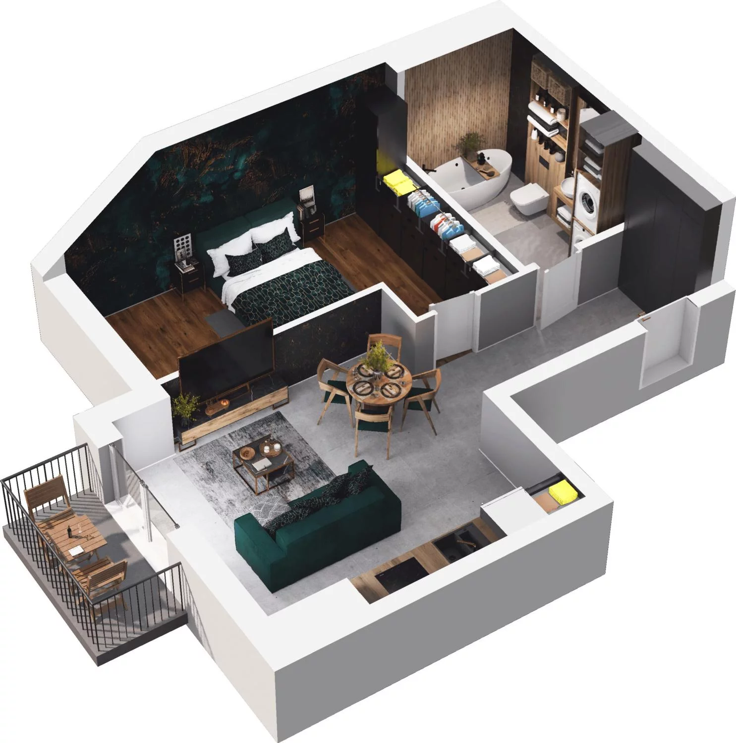 2 pokoje, apartament 46,55 m², piętro 2, oferta nr 12.21, Trimare, Sztutowo, ul. Mierzeja Park